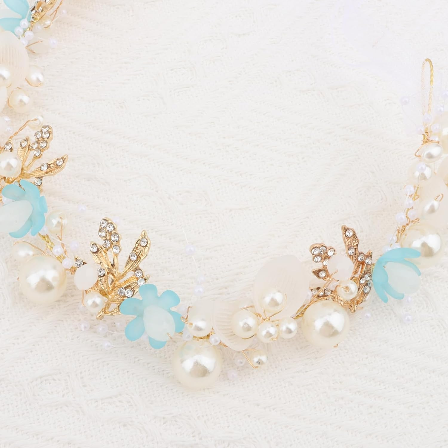 Pruadeor Pearl Rhinestone Bridal Hair Accessories - Rhinestone Hair Bands for Women, Luxurious for Wedding & Party image number 6