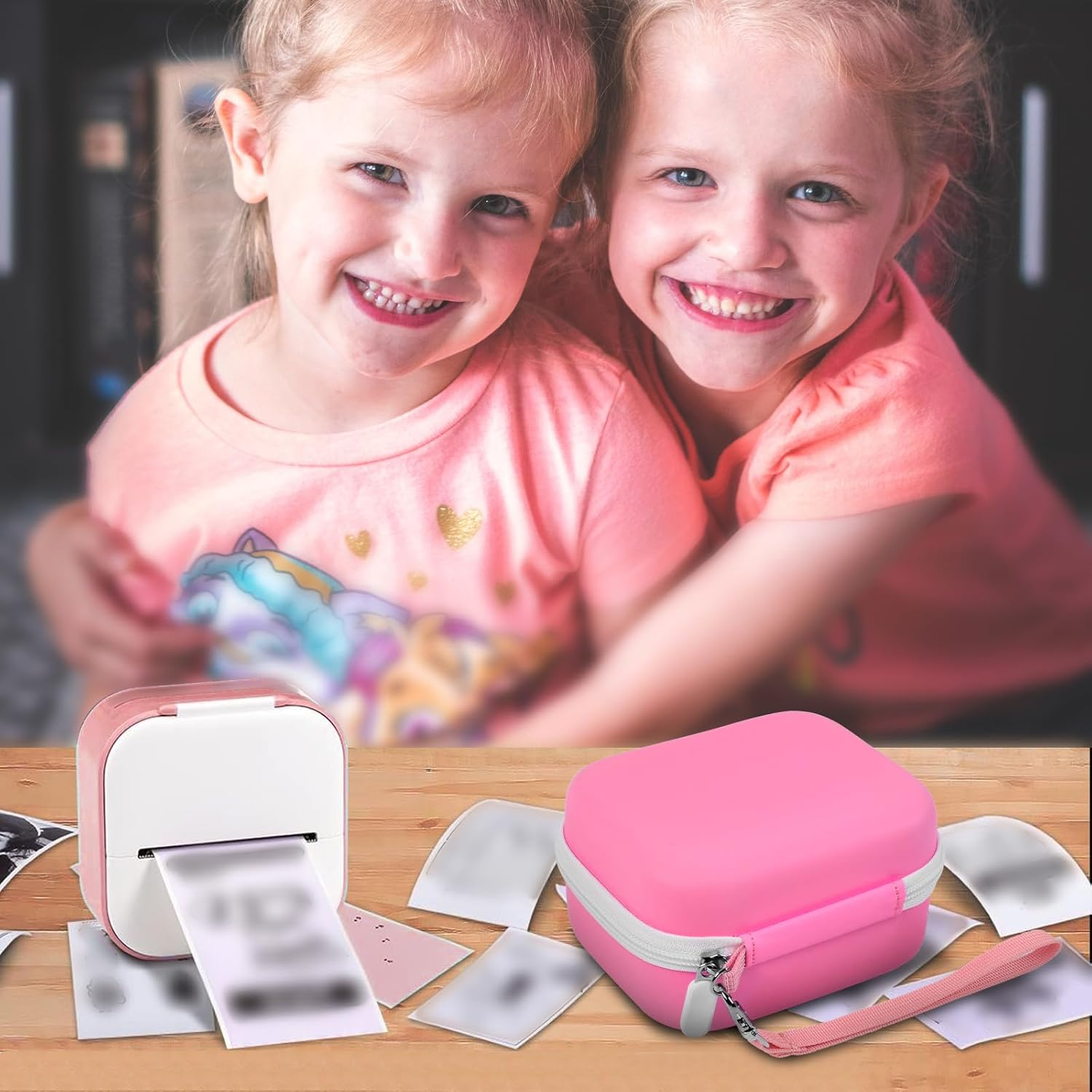 ANKHOH Label Maker Case for Memoking T02/ Phomemo M02/ M02S/ M02 Pro/ Q30S/ Ponek Mini Pocket Printer, Portable Sticker Printer Storage Holder Organizer Bag Paper&Usb Cables, Box Only ( image number 5