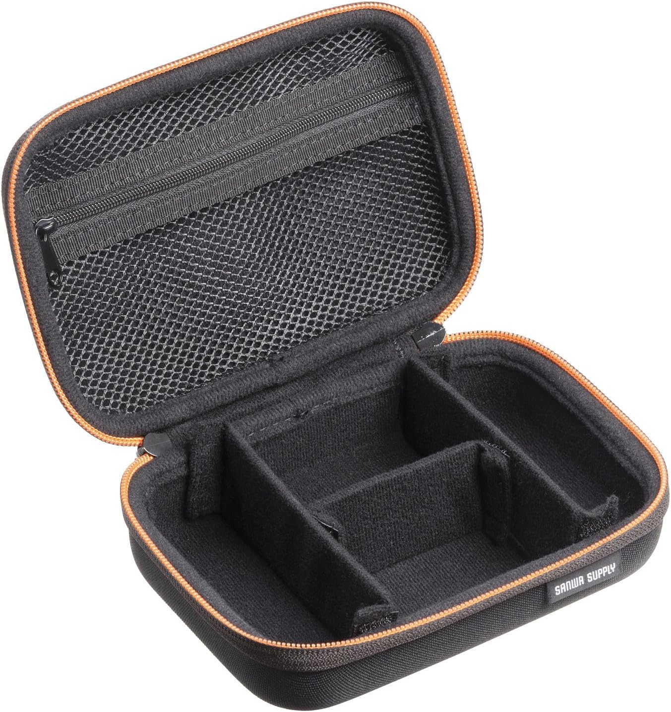 Sanwa Supply IN-HDAD3BK Semi-Hard Gadget Case (W X D X H): 6.9 X 4.7 X 2.2 Inches (175 X 120 X 55 Mm)