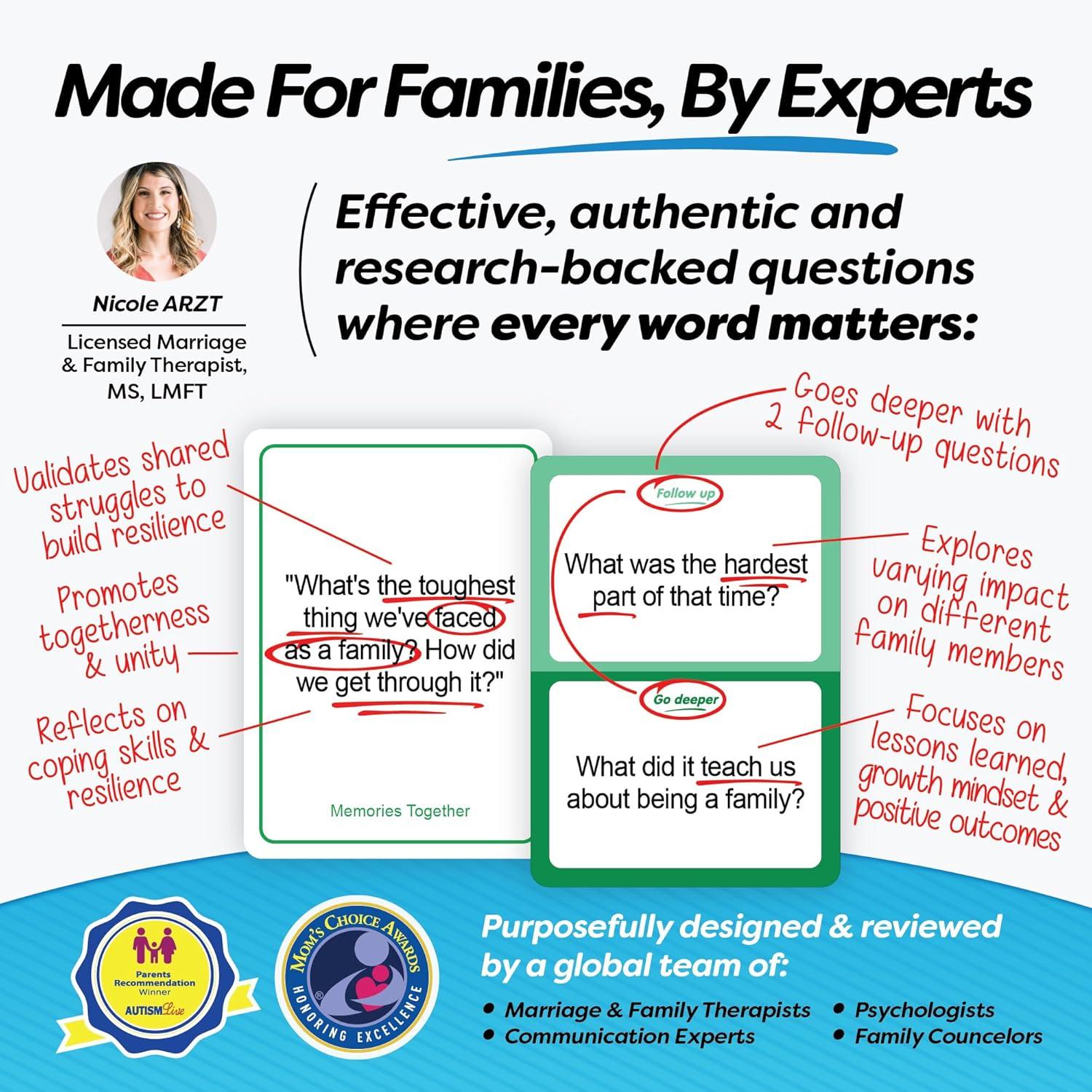 GET Talking: Family - 150 Expert-Written Questions on 50 Conversation Starter Cards for Families - Fun Family Conversation Starter Card Game for Kids and Adults to Enjoy - Have Interesting Fun Talks image number 3