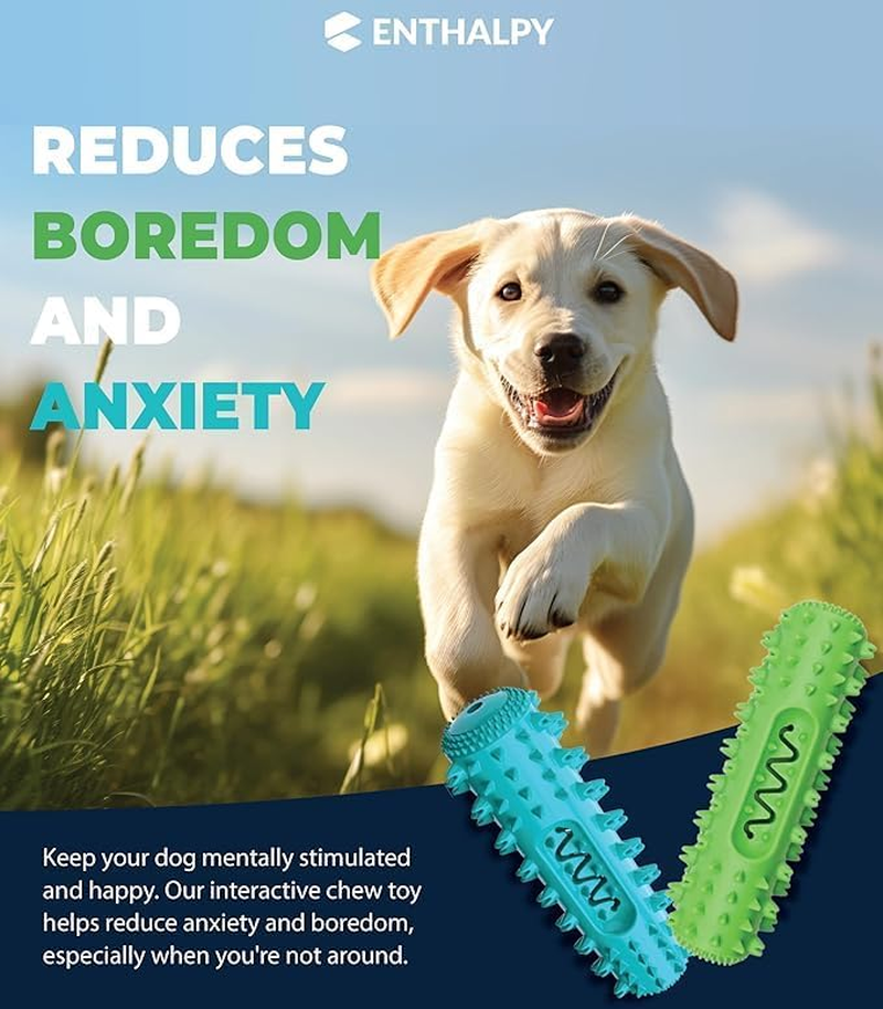 Durable Dog Chew Toy,Indestructible Bone for Aggressive Chewers,Promotes Dental Health and Teething Relief,Puppy Teething Bone Toy(Green) image number 3