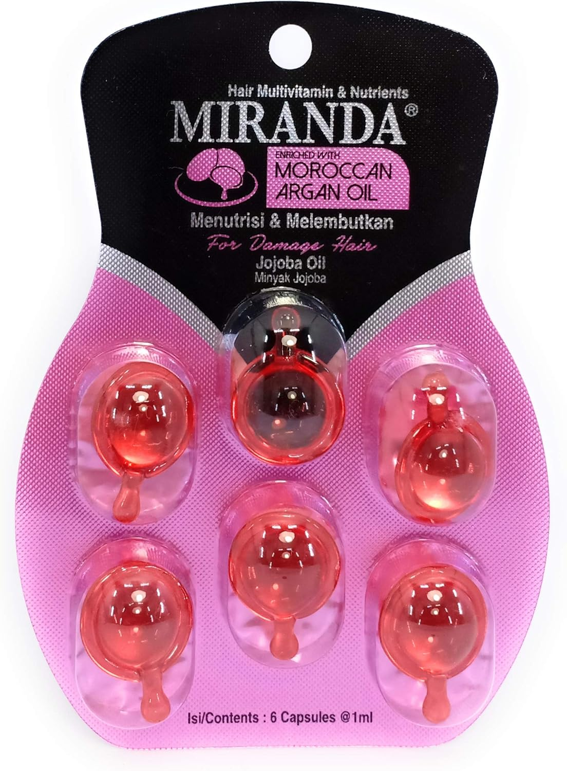 Miranda Hair Vitamin with Moroccan Argan Oil - Jojoba, 6 Blister (@ 6 Capsules) image number 1
