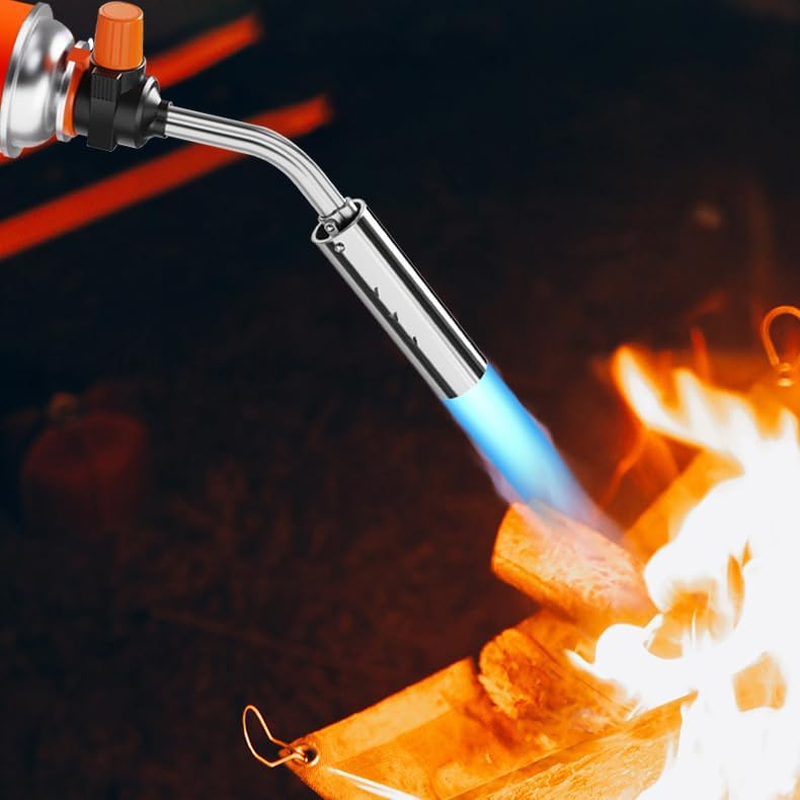 FOJI Gas Burner, Gas Blow Torch,Flame Adjustable, Butane Blow Torch, 360&deg; Omni-Directional Use for Cooking, Bbqs, Camping, Sweets Making, Charcoal Fire, Roasting, Welding Soldering (Fuel Not Included) image number 3