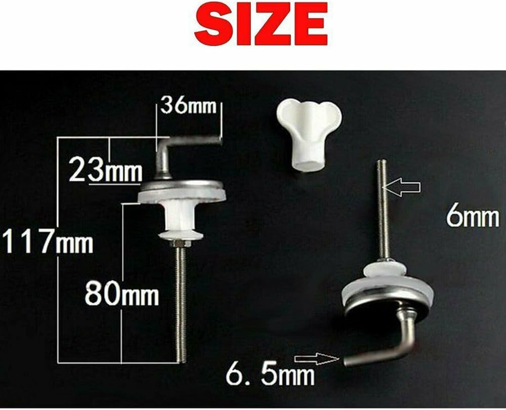2Pcs Toilet Seat Fix Fitting Stainless Back to Wall Replace Quick Release Hinges image number 3