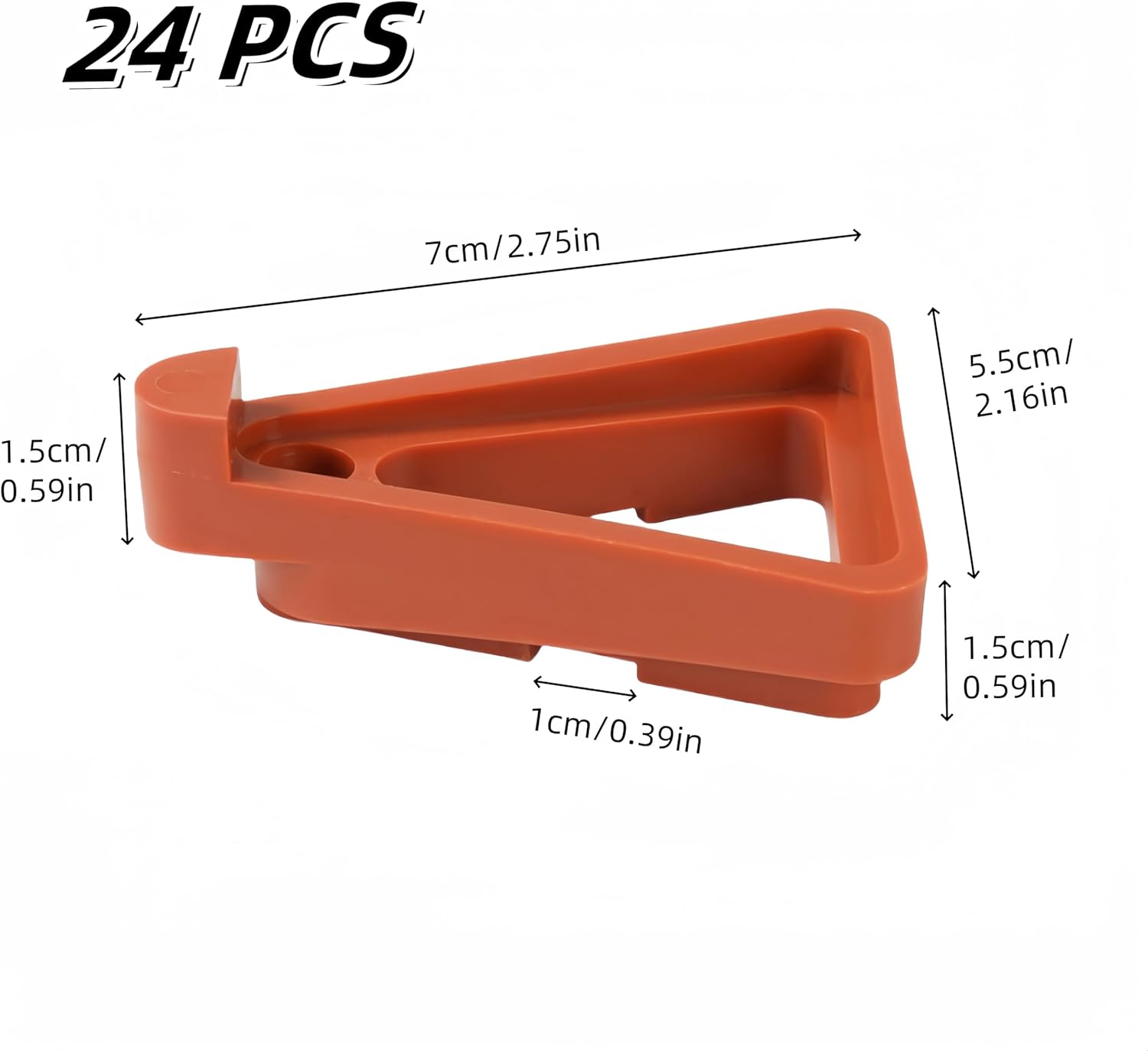 Flower Pot Feet, 24 Pcs Plant Pot Risers Brick, Invisible Flower Pot Risers,Triangle Flower Pot Rack Holder Pot for Outdoor Planters Indoor Garden Plants Breathable Ventilated Moisture image number 1