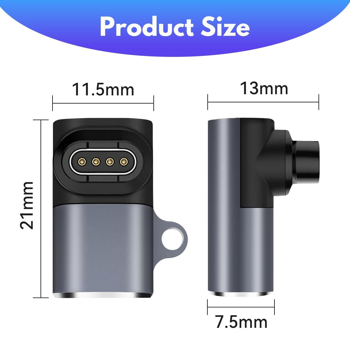 [1+1 Pack] T Tersely 1M Charging Cable with 1 Pack Type C Charger Adapter for Garmin Vivoactive 6 5 4 4S, for Venu 3 3S Sq 2 2S Bounce Instinct 2X Fenix 8/7/6 S X/Forerunner 255 255S 55 935/Epix image number 4
