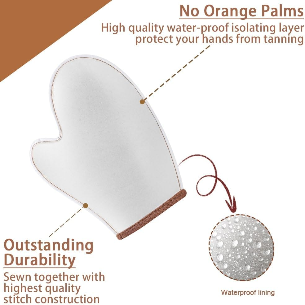 2 in 1 Self Tanning Mitt Applicator Kit Self Tan Mit Self Tanner Mitt and Back Lotion Applicators for Your Back, Self Tan Mitt, Back Applicator Mitt for Self Tanner, Ultra Soft and Streak Free image number 4