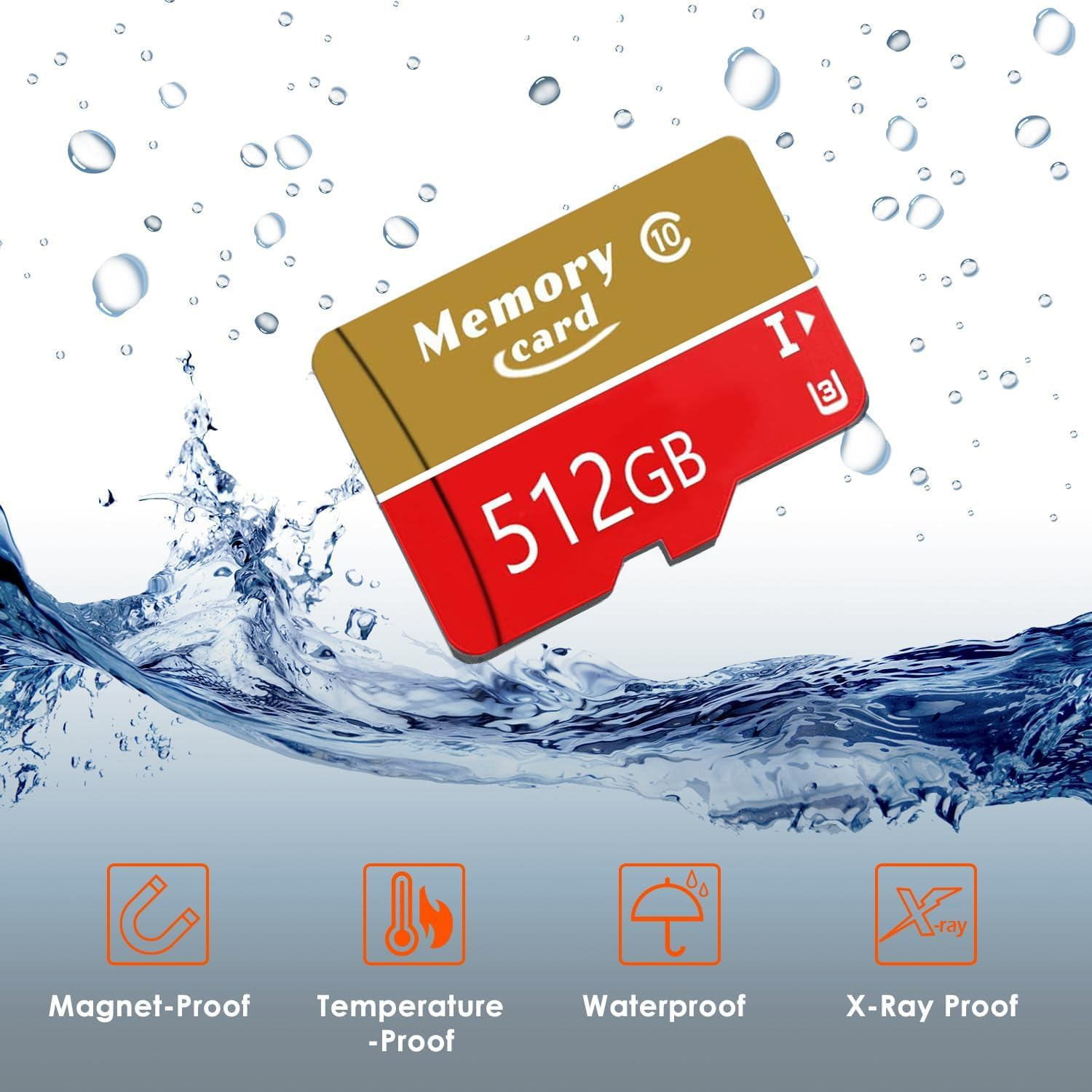 512GB Micro XC Card A1 UHS-I U3 V30 Class 10 Compatible Read Speed up to 100Mb/S,Write Speed up to 70Mb/S image number 2