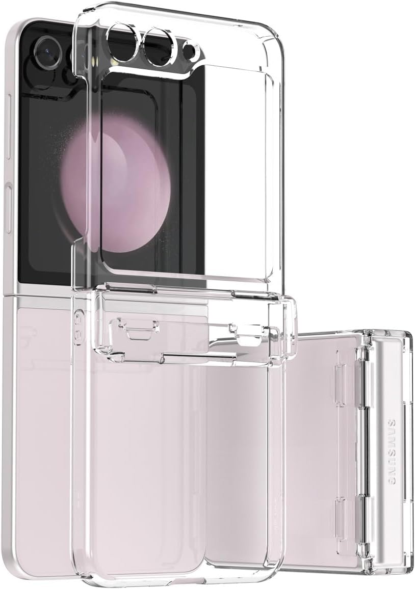 ARAREE Nukin 360 Samsung Galaxy Z Flip 5 Case with Hinge Protection, Lightweight Full Body Protective Hard PC Cover Designed for Samsung Galaxy Z Flip 5 5G - Clear, (Flip4Nk360)