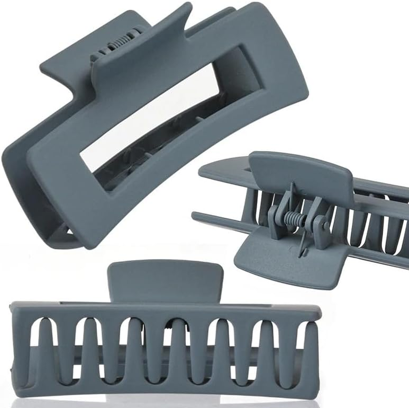 Hair Claw Clips Fashionable and Practical 10.5Cm Solid Color Square PS Material Matte Ladies Hairpin Headdress Shark Clip Hairpin image number 6