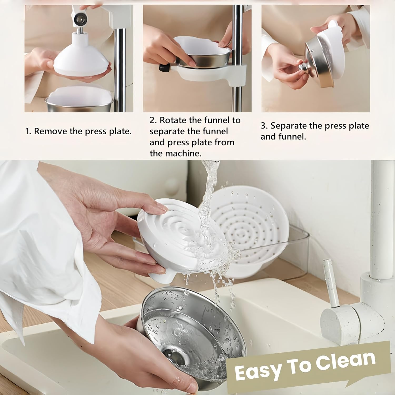 Longfng Heavy Duty Manual Juicer, Metal Hand Press Citrus Juicer Machine, Orange & Lemon Squeezer Fruit Juice Extractor image number 3