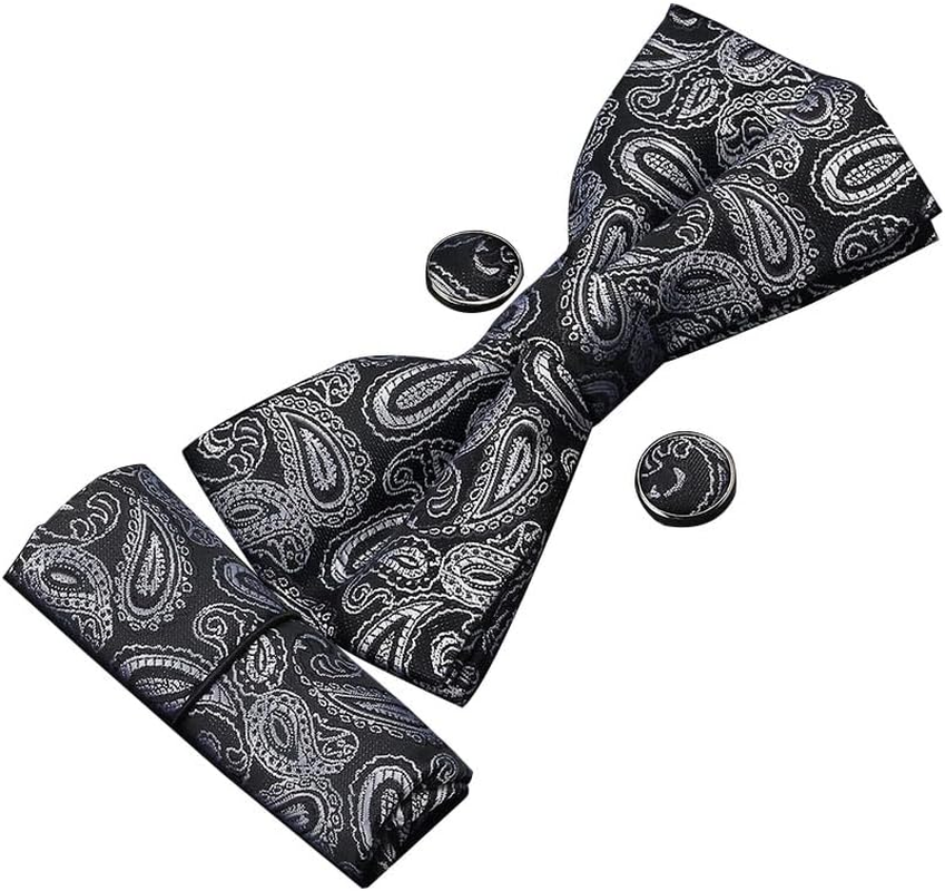 Bow Ties for Men Elegant Adjustable Pre-Tied Bow Ties for Men Boys image number 5