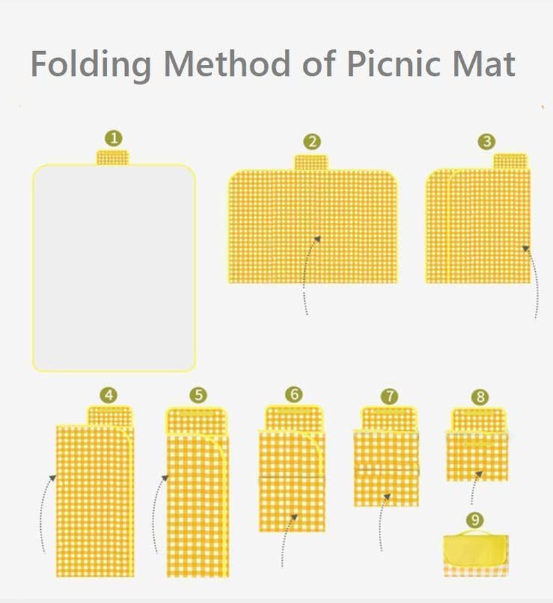 Picnic Mat,Large Sandproof Waterproof Camping Portable Travel Blanket, Foldable Blanket Beach Mat Handy for Outdoor Indoor Family Beach Park Grass,Hiking, Music Festiva (Red White Grid) image number 4