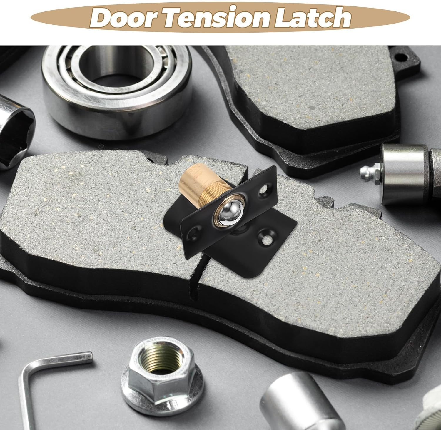 Ciieeo 4Pcs Adjustable Stainless Steel Ball Roller Catch Door Latches with Copper Ball Silent Door Tension Hardware for Interior Cabinet And image number 3