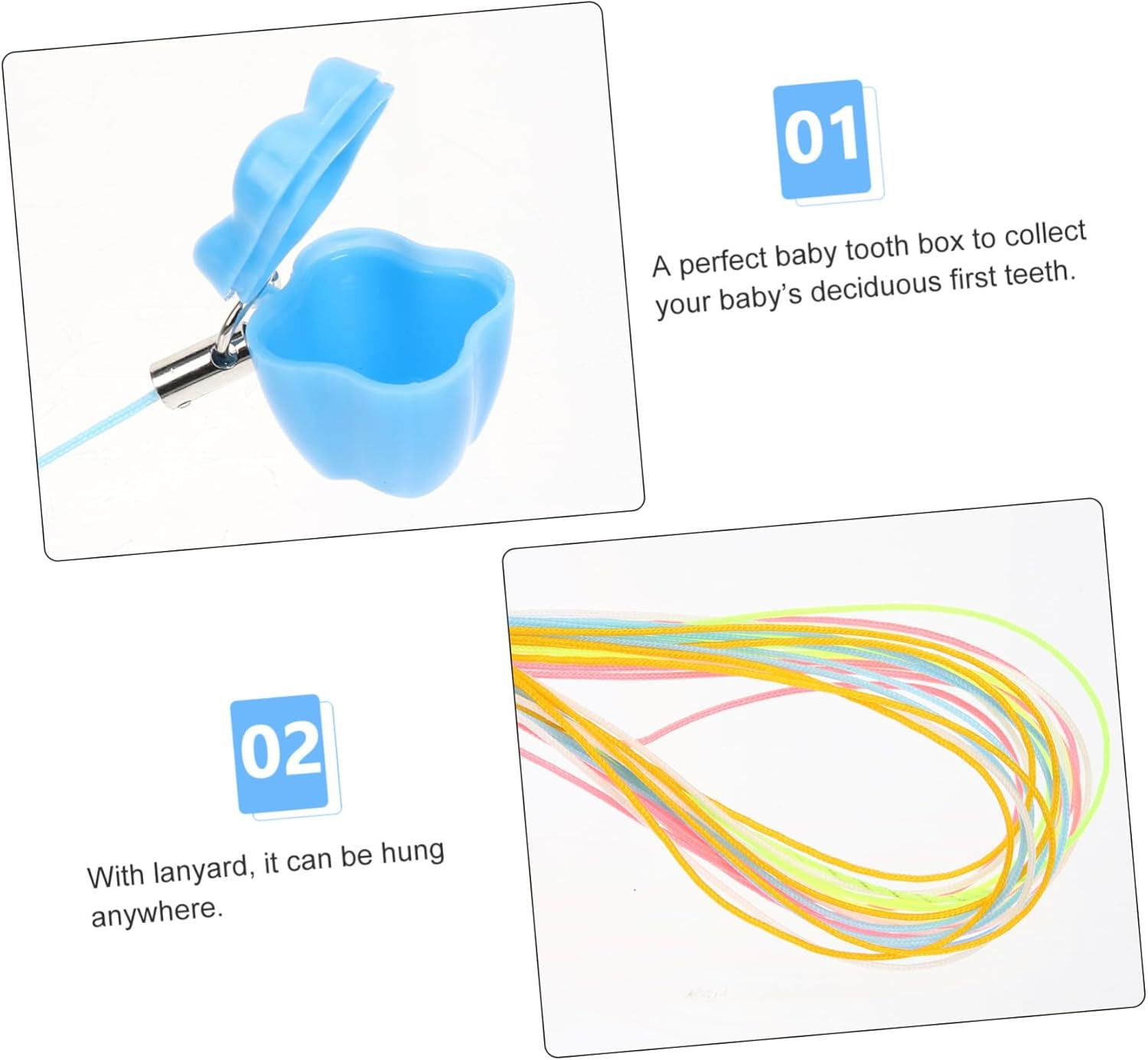 30Pcs Boys and Girls Tooth Holders Reusable Tooth Necklace Saver Professional Boy Girl'S image number 2