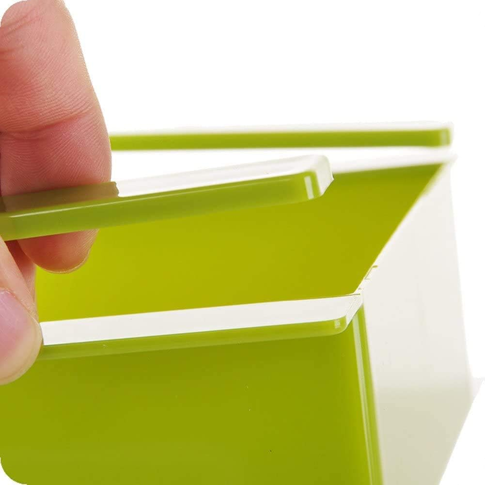 EZONEDEAL Fridge Drawer Organizer, Retractable Drawer Refrigerator Storage Box, Unique Design Pull Out Bins, Fridge Shelf Holder Storage Box, Small Size, Fit for Fridge Shelf (Green) image number 2