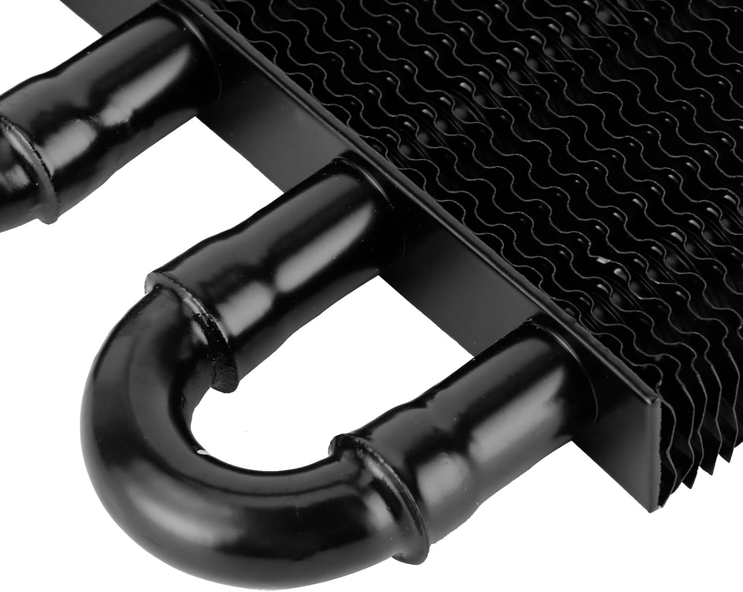 Aluminum Oil Cooler, 4 Rows Transmission and Power Steering Radiator for Auto Vehicles, Black High Performance Cooling System for Cars and Trucks, Heavy Duty Heat Exchanger image number 6