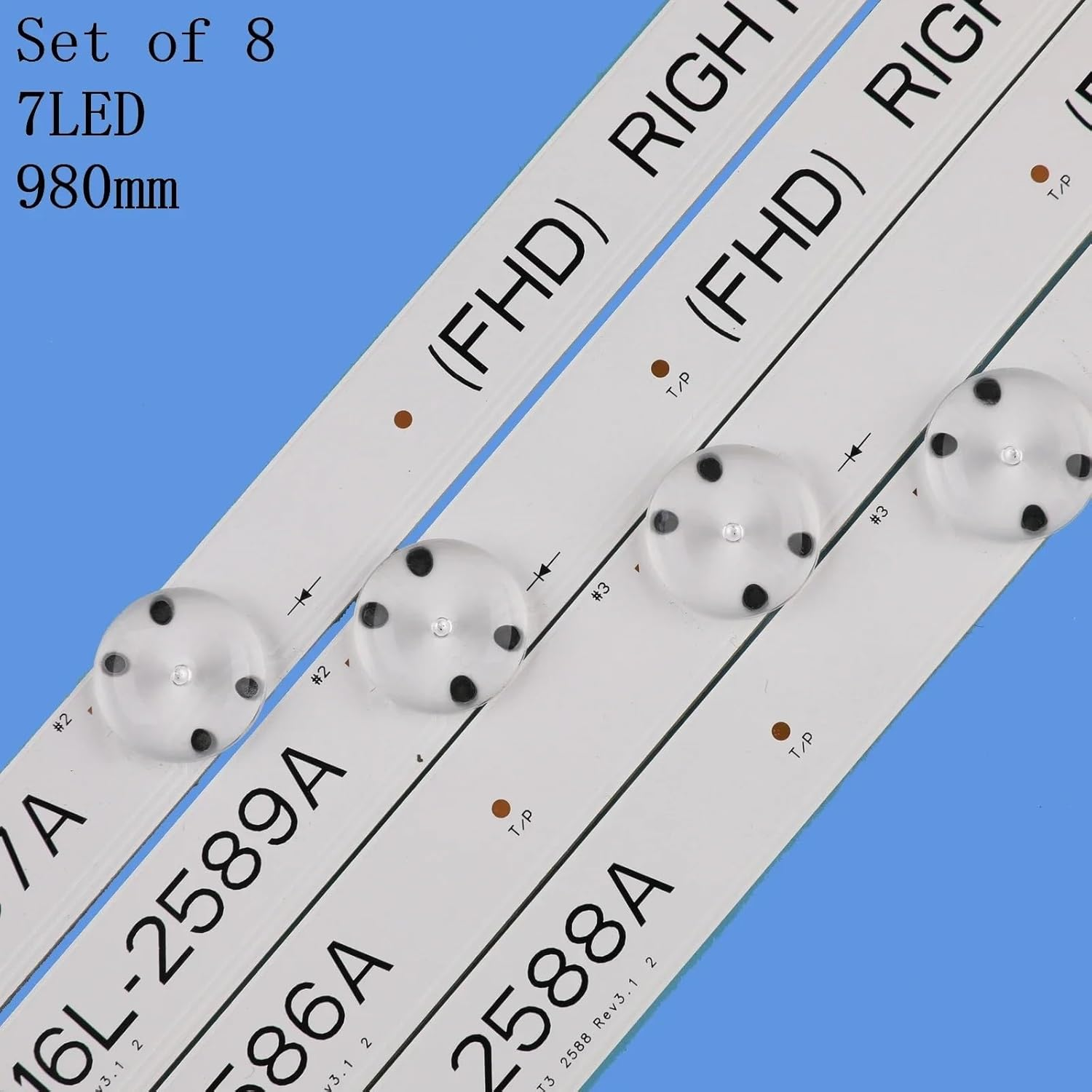 ALMVIS LED Backlight Strip Fit for LG 49LW540S 49LH630V LC490DUE 49LH604V 6916L-2586A 2587A 2588A 2589A 49 V16 ART3 49LH615V 49LH6420 LED TV Light