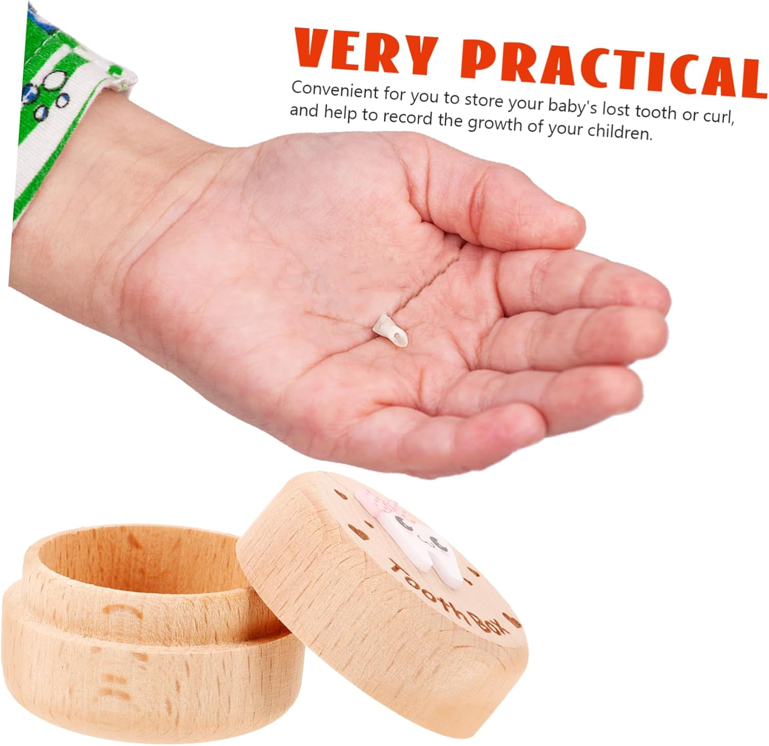NOLITOY Wooden Tooth Keepsake Box for Cute for Boys and Compact Design for Easy Carrying and Safe Storage of Teeth image number 5