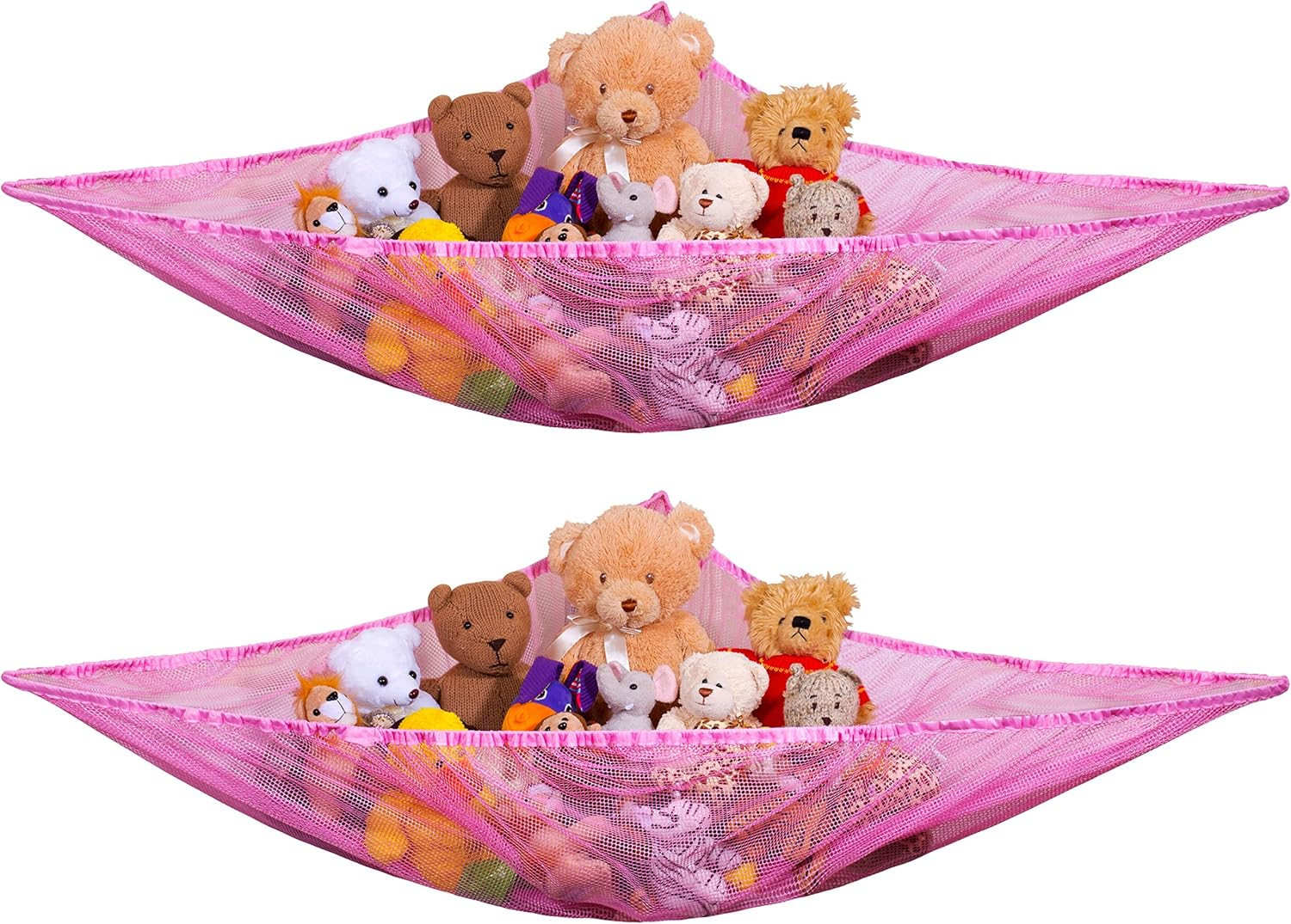 Jumbo Toy Hammock -2PACK- Organize Stuffed Animals or Children'S Toys with This Mesh Hammock. Looks Great with Any D&eacute;cor While Neatly Organizing Kid'S Toys and Stuffed Animals. Expands to 5.5 Feet.