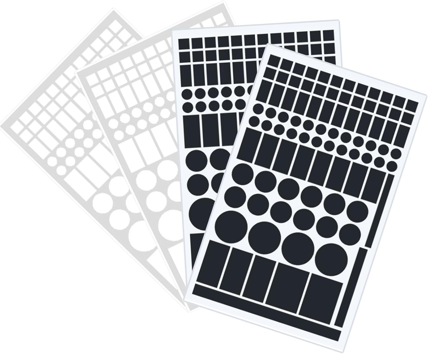 4Pcs Dimming Stickers，Led Light Blackout Sticker Light Dimming Stickers, Suitable for Bedroom Fans, Air Conditioners, Routers, Etc. to Adjust the Brightness of Device Indicators (Black-2,White-2) image number 1