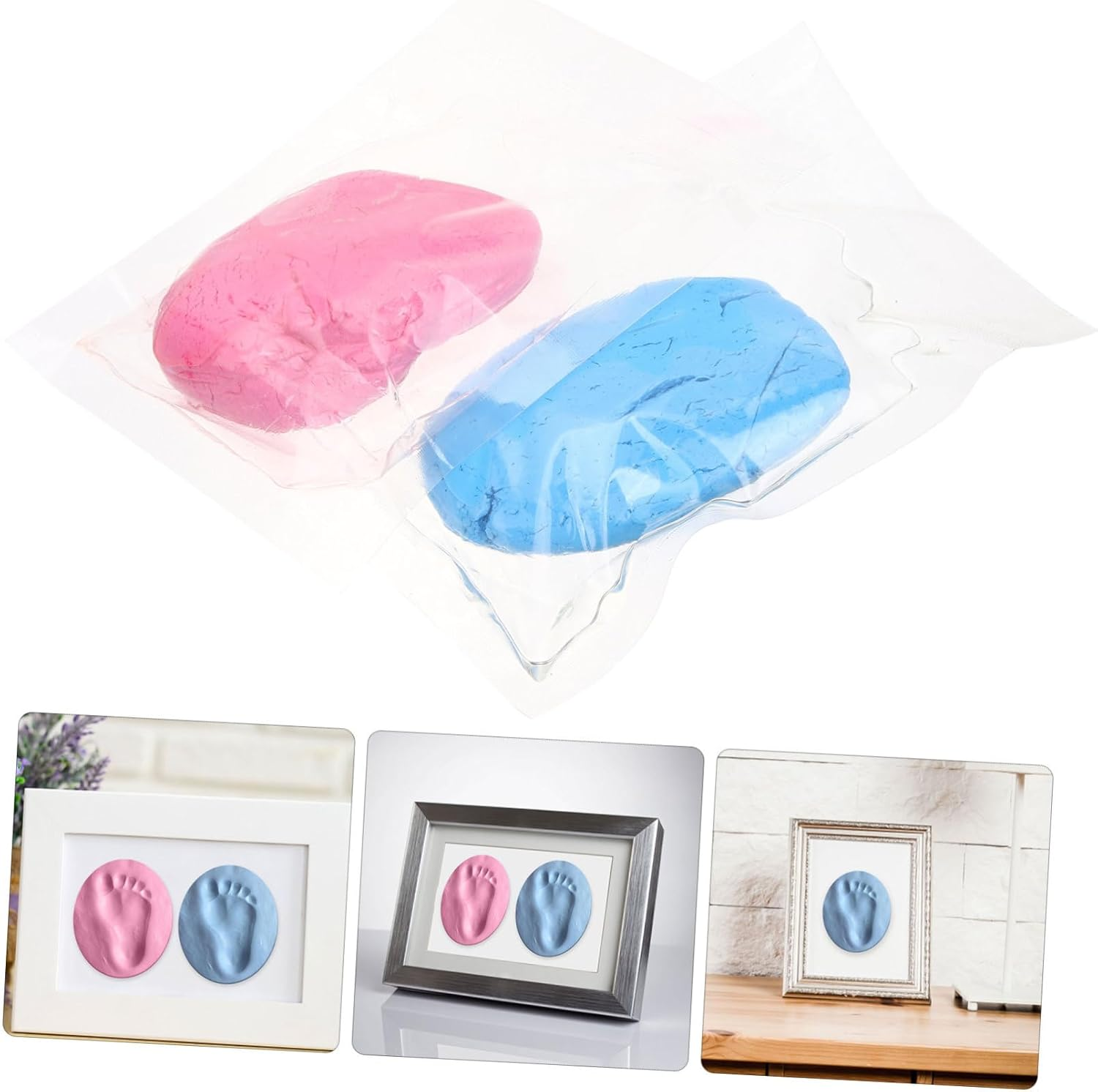 4Pcs Hand Footprint Keepsake Kit for Newborns Family Handprint Kit Footprint Ornament image number 4