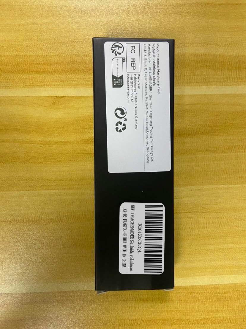 DRACHENADER Neck Knife, Tanto Small Fixed Blade Knife 5Cr13Mov Stainless Steel Neck Knife with Sheath and Necklace Plactic Mini Small Edc Knife for Men and Women, Full Black image number 6