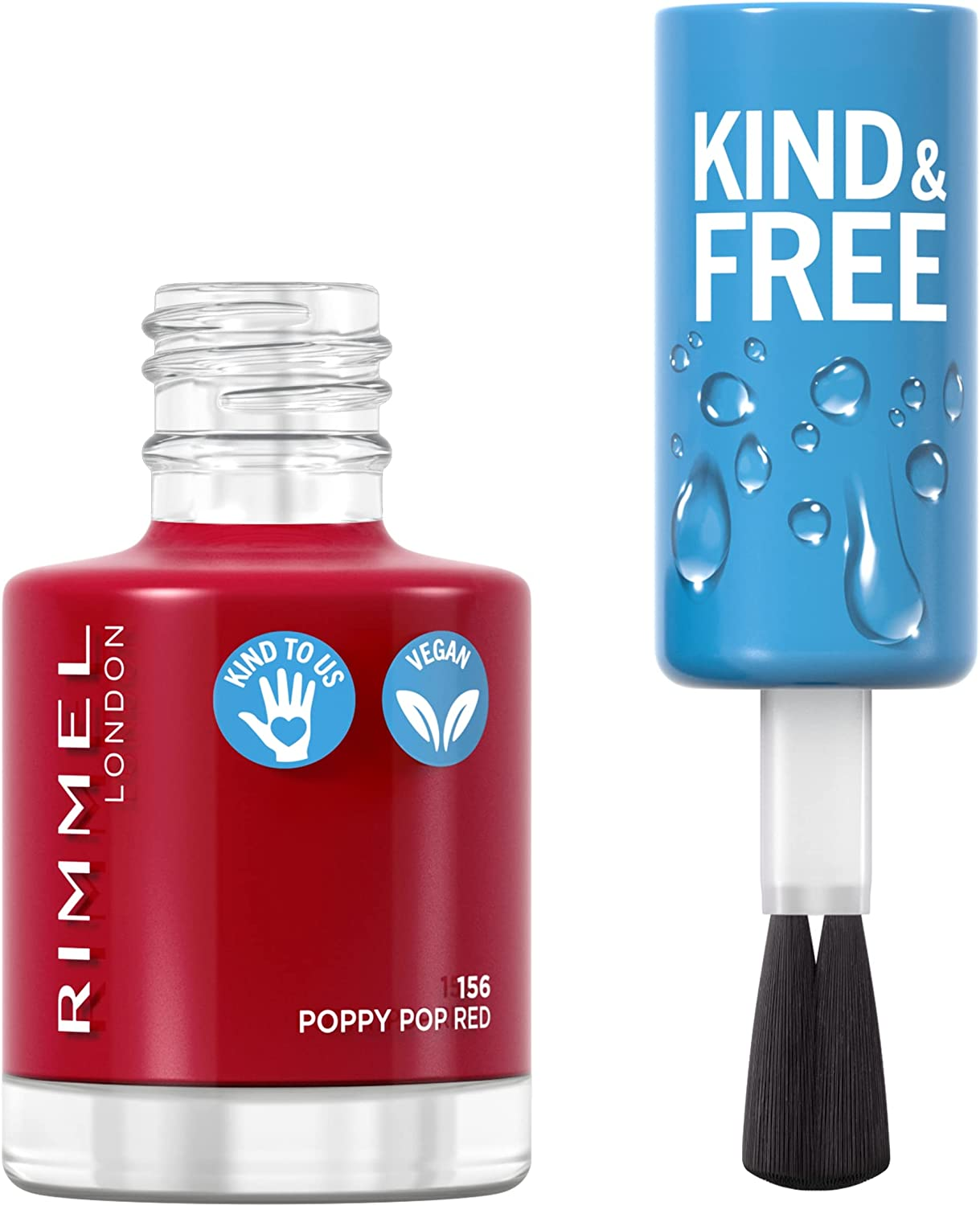 Rimmel London Kind & Free Nail Polish #156 Poppy Pop Red 8Ml image number 1