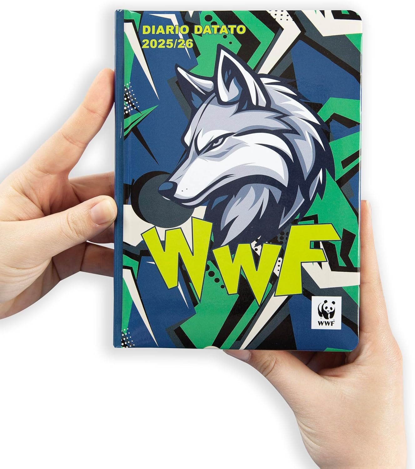 WWF Academic Diary 2025-2026 Official WWF Diary 12 Months Ideal for Elementary or Middle School with Hard Cover with Leopard Photo and 352 Coloured Pages 5.1 X 7 Inches image number 1