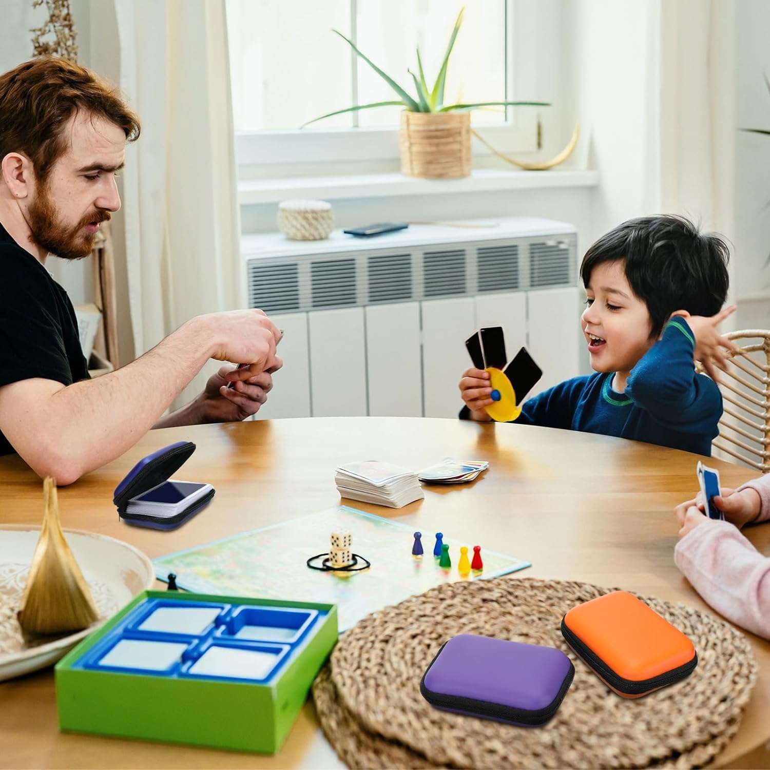 Pvieked 4 PCS Travel Cards Hard Case, Card Case Compatible with MTG, Portable, Sturdy, Zipper Opening, 4 Compartments, Waterproof, 11.5 X 8 X 4 Cm / 4.5 X 3.15 X 1.57 Inch image number 2