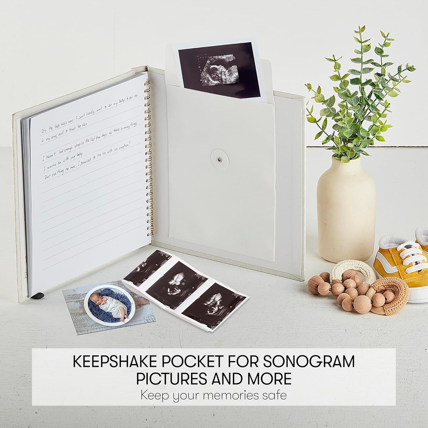 Pregnancy Journal for First-Time Moms & Moms Who Have Been There, Done That. Gender-Neutral Baby Keepsake. Memory Book for First Time Moms image number 5