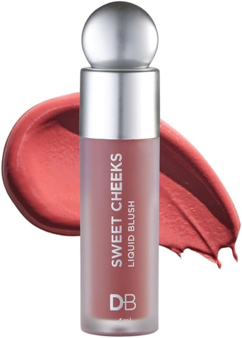 DB Cosmetics Liquid Blush Hydrating Natural Flush with Hyaluronic Acid 4Ml Womens Face Makeup Cheek for Vibrant Look and Easy Application (Papaya)