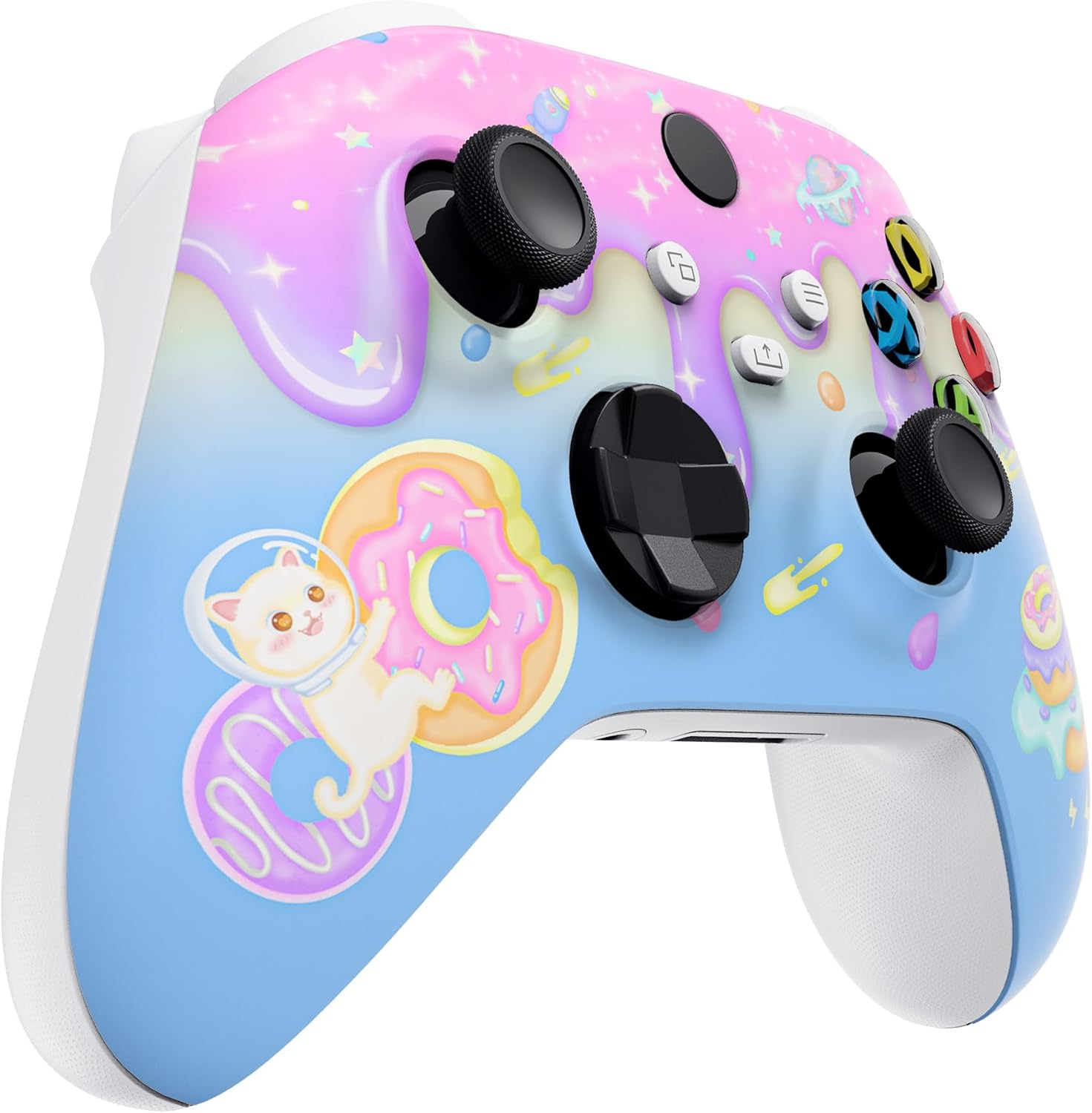 Extremerate Replacement Shell for Xbox Series X|S Controller - Unleash Your Style - Donut Odyssey Custom Acessories Skin Front Housing Cover for Xbox Core Controller Wireless[Control Without] image number 2