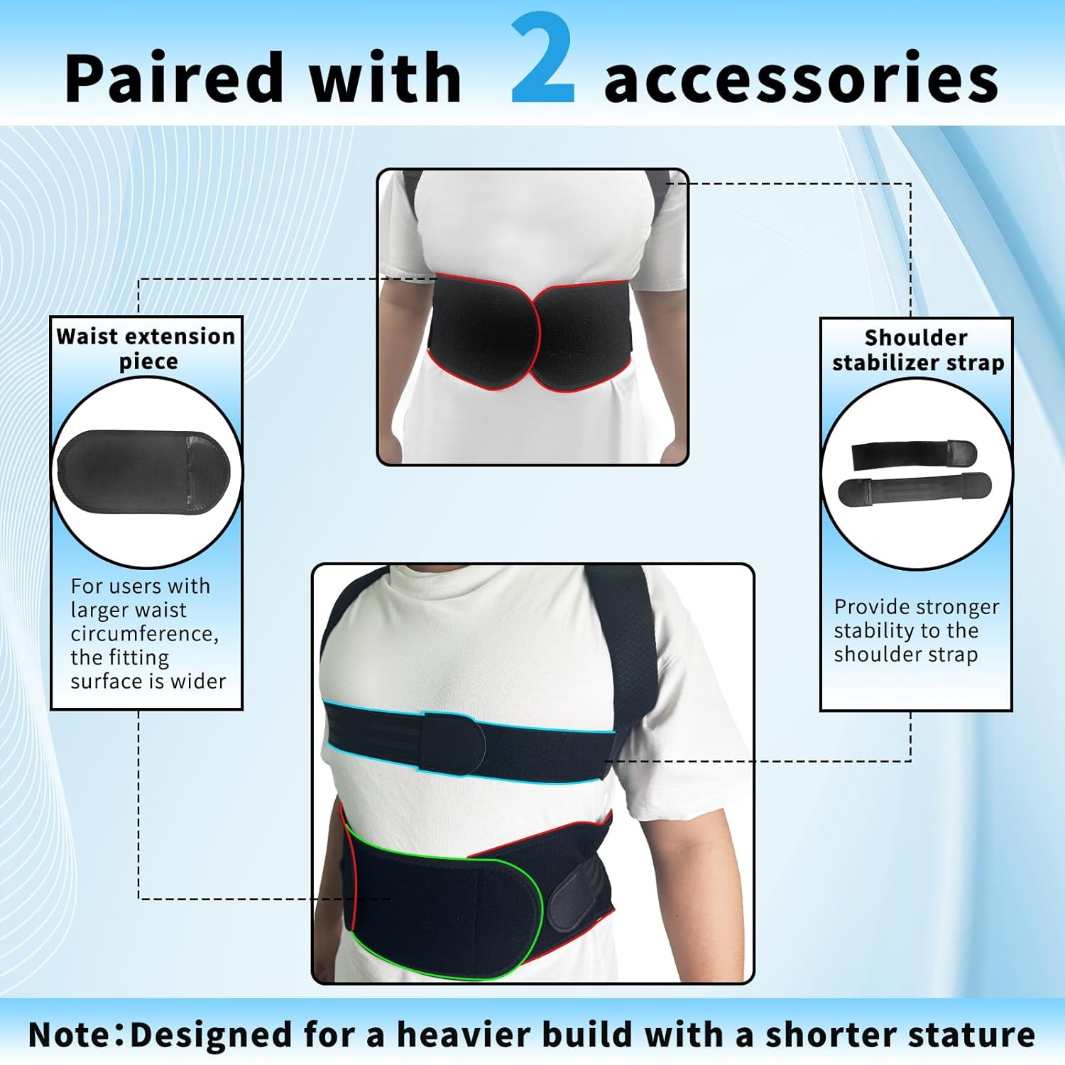 Posture Corrector, Adjustable Back Brace Posture Corrector, Shoulder Support - Breathable & Lightweight with Dual Aluminum Stays - Upper & Lower Back Pain Relief for Men and Women(Black, S) image number 1