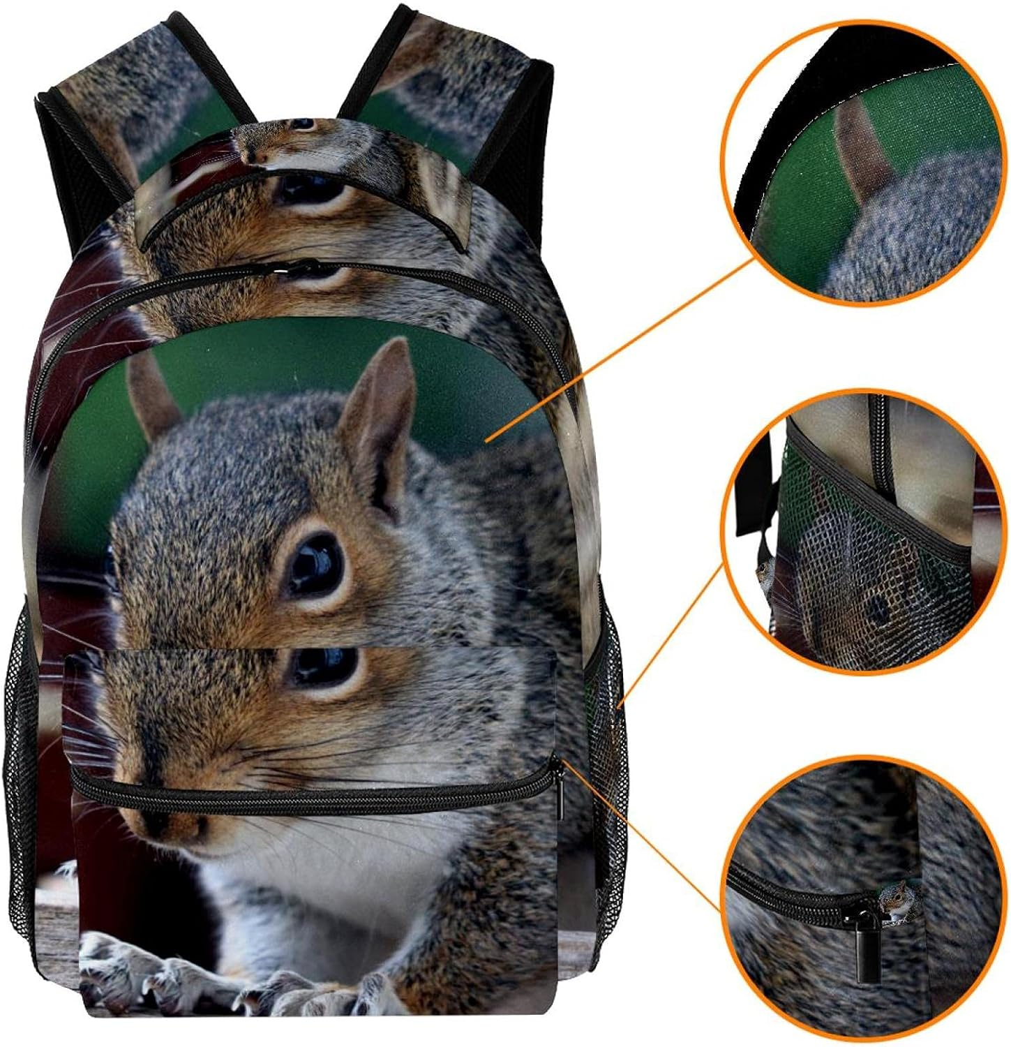 Squirrel Backpack Students Shoulder Bags Travel Bag College School Tote Backpacks image number 3