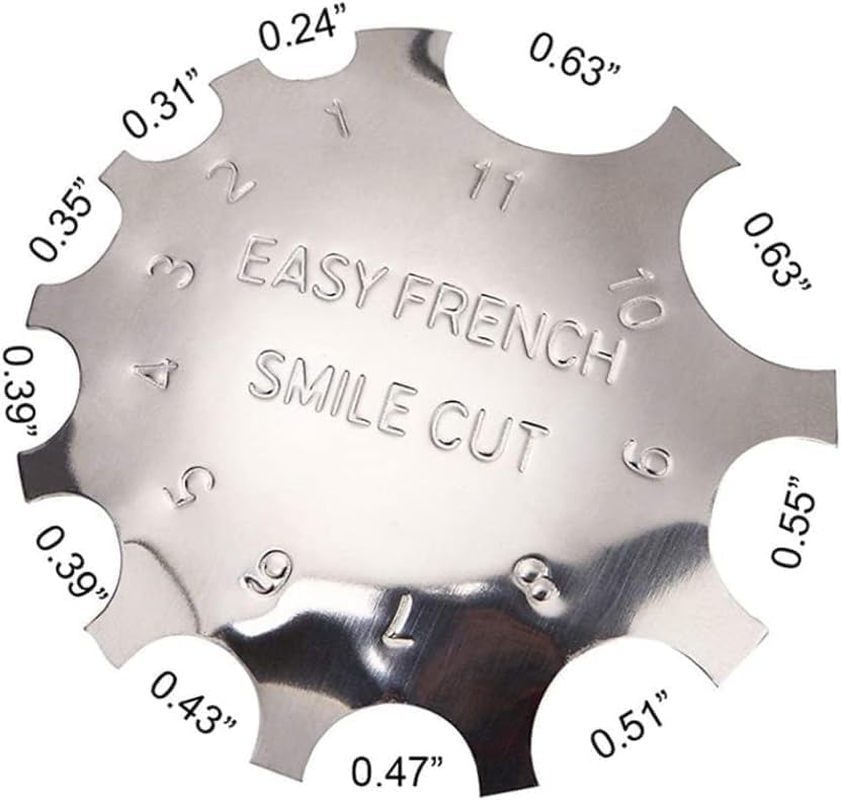 Silver Nail Manicure Edge Trimmer French Tip Tool, Nail Art Trimmer Template French Manicure Accessories Kit Nail Art Dip Manicure image number 3