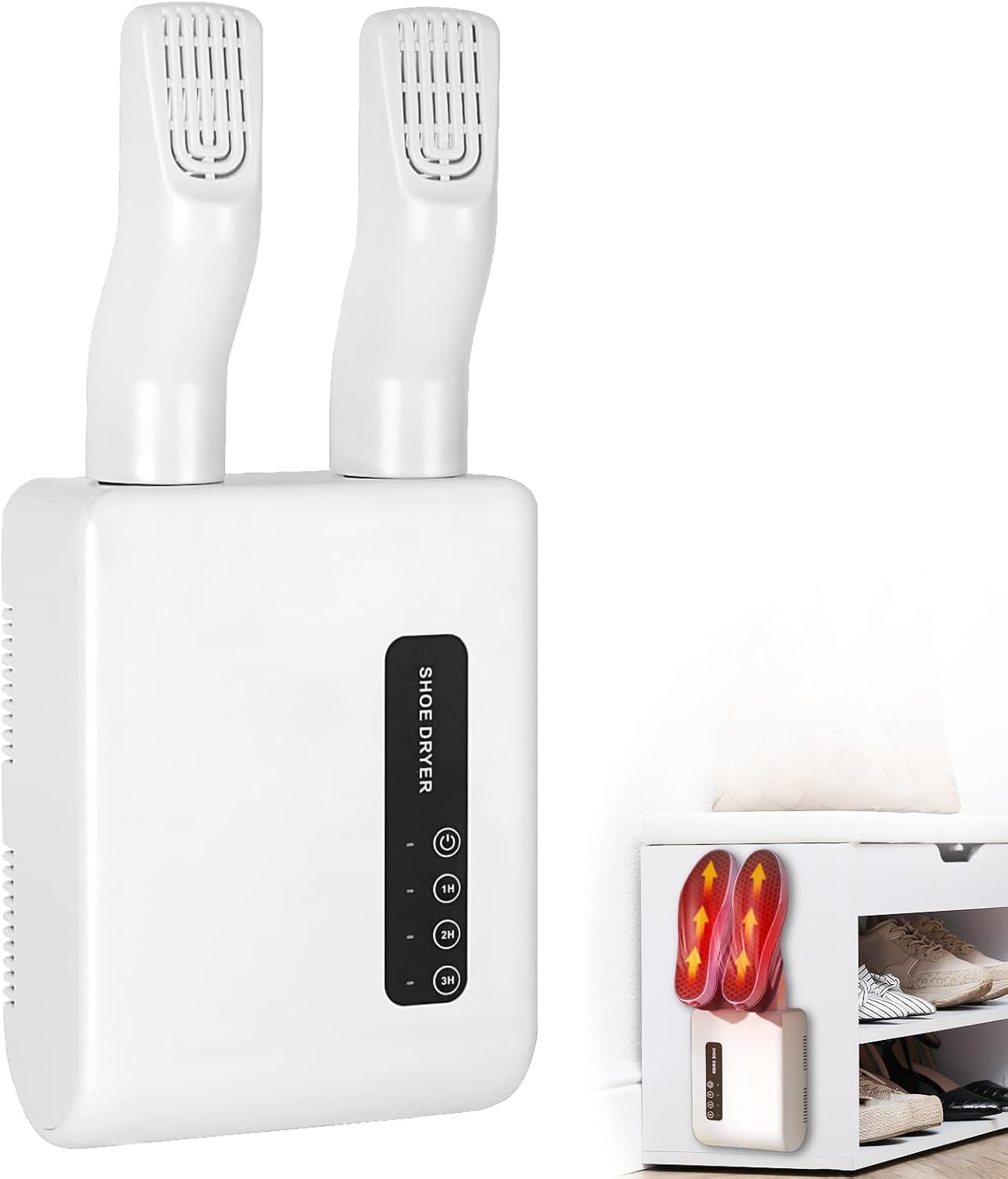 UOEPOWA Portable Shoe and Boot Dryer for Ski Boots, Work Shoes, Rain Boots, Socks, and Gloves &ndash; Fast Drying, Odor Removal, Antibacterial with Timer, Wall-Mountable Design for Space-Saving (AU Model) image number 5