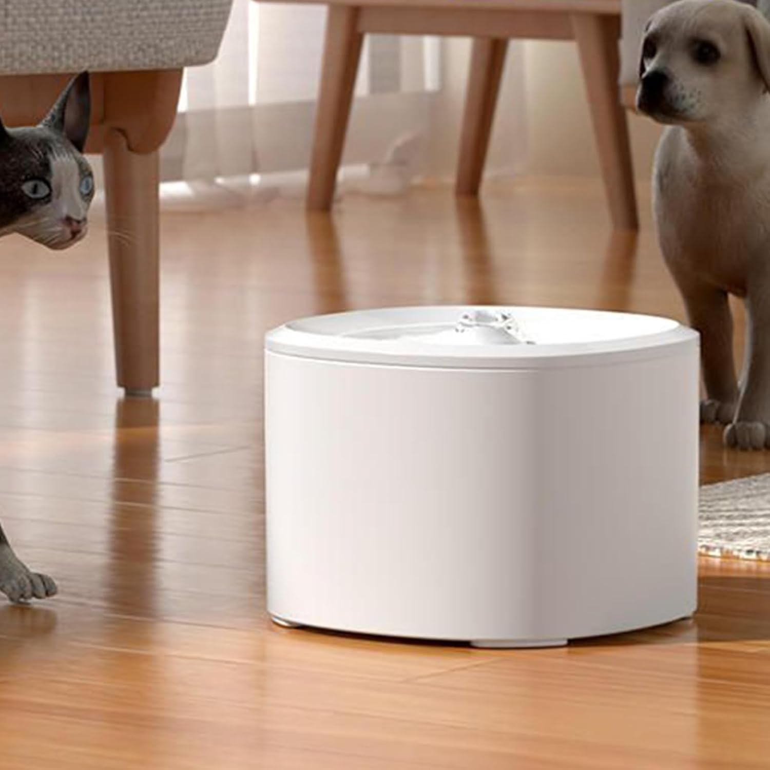 Cat Fountain for Interior Use, Automatic 3L Drinking Station for Pets | USB Water Dispenser with Filter for Cats Dog Multi Pair Home Intelligent Quiet USB Indoor Travel Kitten Welp Intelligent Quiet image number 4