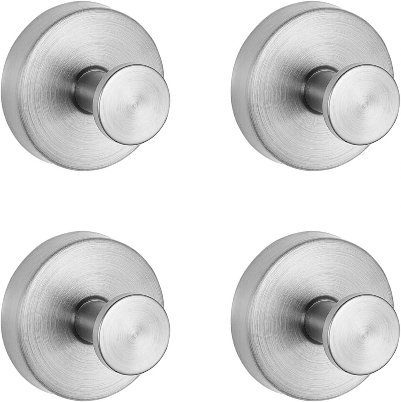 4PCS Bathroom Towel Hooks, Wall Mounted Coad Robe Clothes Hook, Stainless Steel Heavy Duty Hanger for Home Bedroom Kitchen (Silver) image number 3