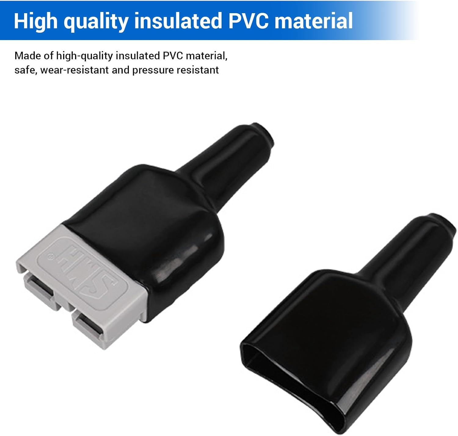 10Pcs Waterproof for Anderson Waterproof 50A Plug Dust Cable Sheath Cover Dust Proof Cable Jacket for Caravans, Solar Panels, 4WD, Battery Boxes, and Outdoor Use