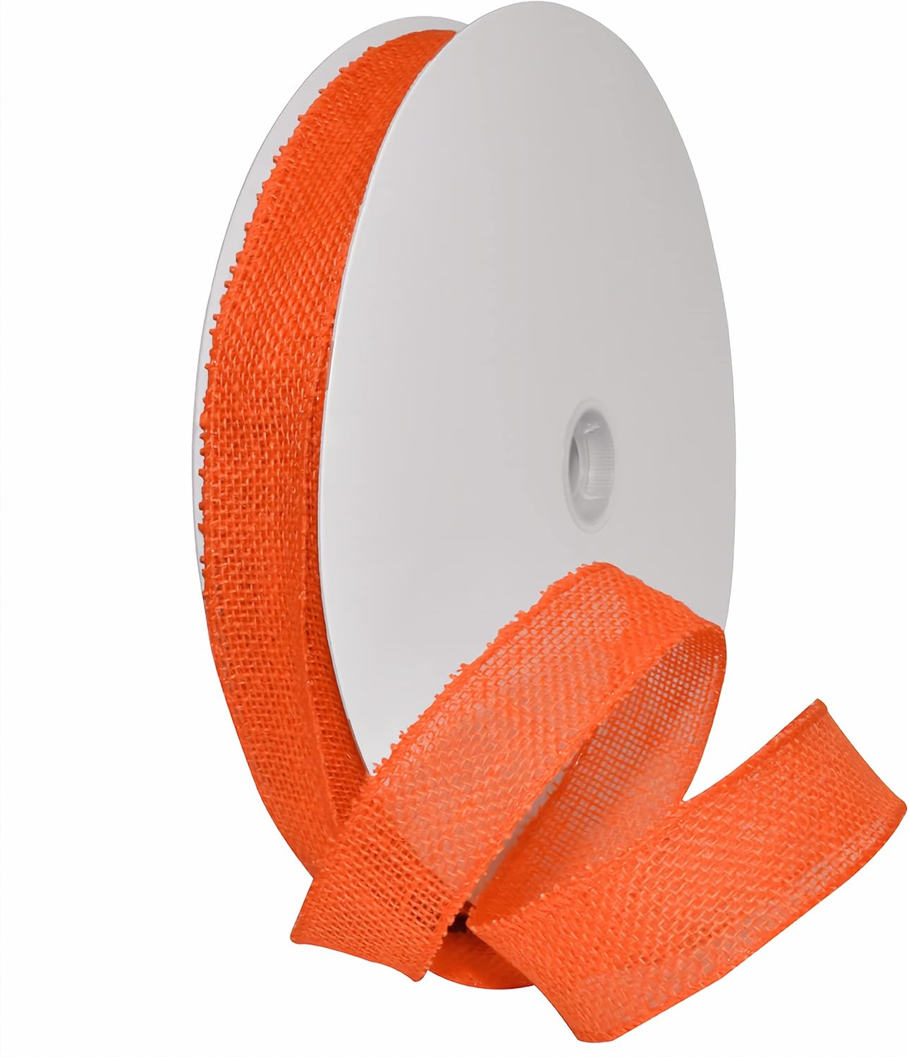 Morex Ribbon 1252.40/50-620 Burlap 1.5" X 50 YD Jute Wired Ribbon, Orange, Arts & Crafts Burlap Roll for Wedding Decor and Easter Decorations, Rustic Christmas Decorations Indoor Home Decor image number 7