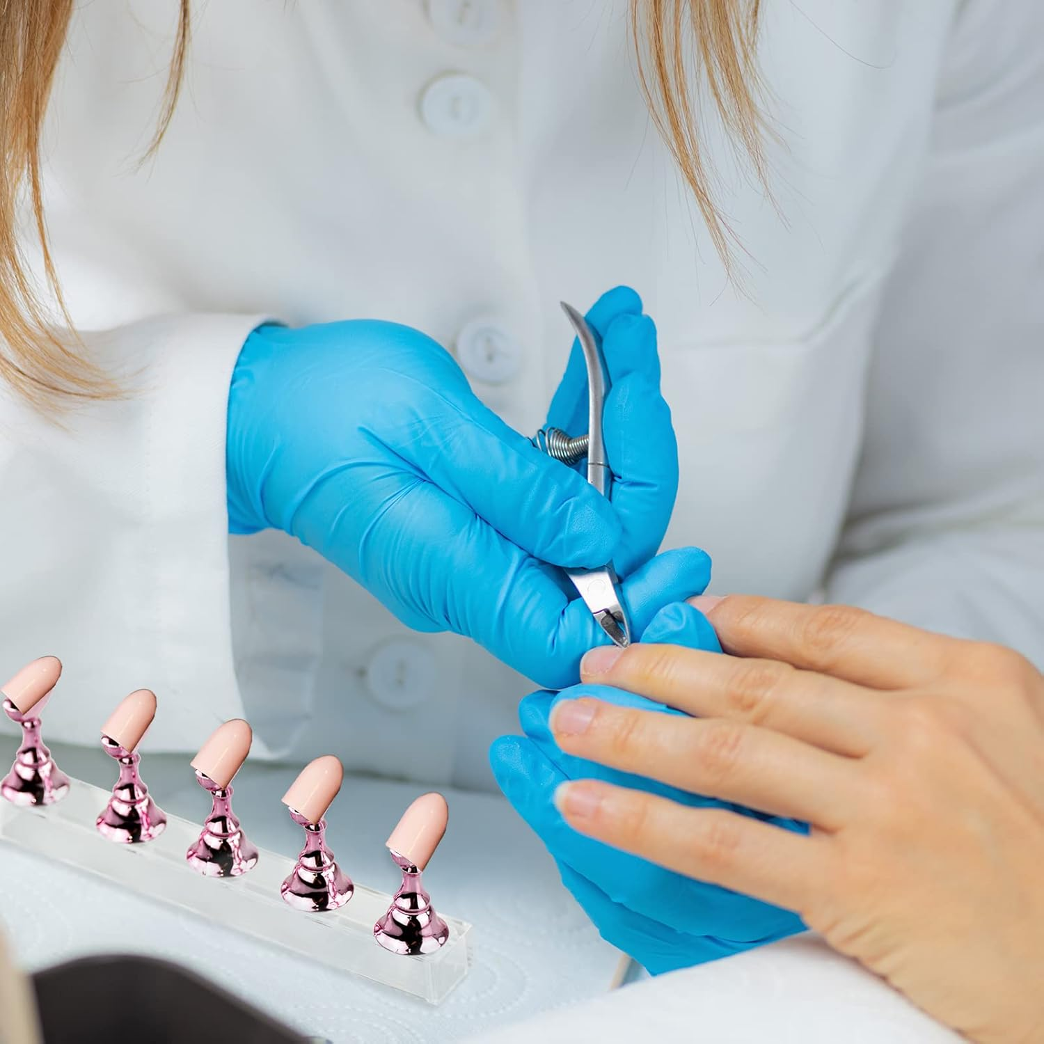 False Nail Stand Displayer Holder for Nail Art Practice Transparent Acrylic, Transparent Acrylic Nail Holder, False Nail Stand Manicure Nail Displayer, Nail Practice Show Board