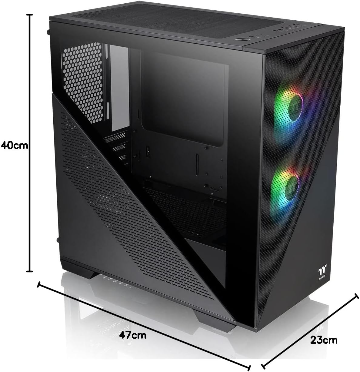 Thermaltake Divider 170 Tempered Glass ARGB Micro Case Black Edition image number 1