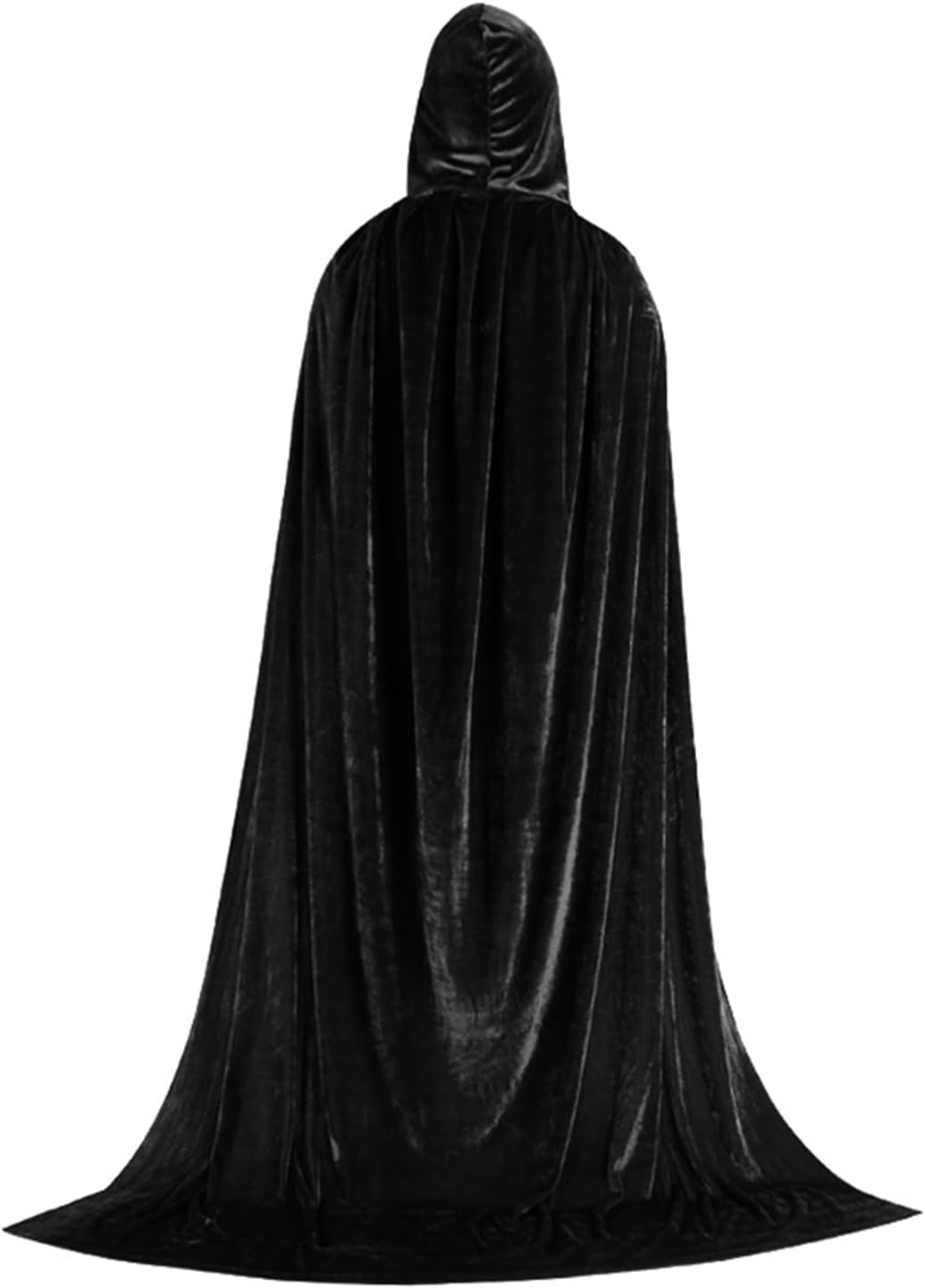 AUTOWT Adults Hooded Cloak Velvet Cape, Long Full Length Cloak, Grim Vampire Witch Wizard Capes, Lightweight Dress up Overcoat Costume for Unisex Carnival Halloween Cosplay Masquerade image number 4