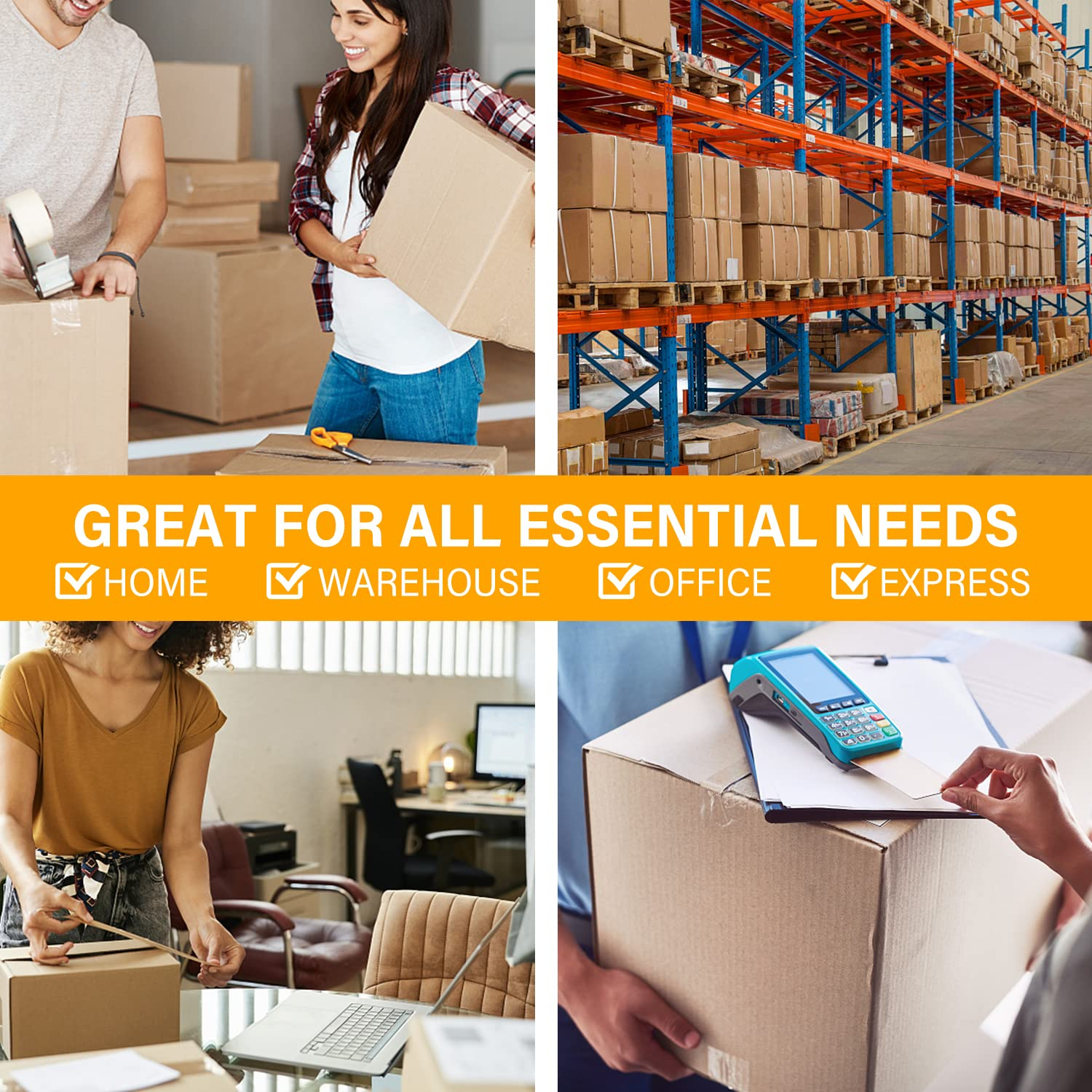 Masterspec Clear Packing Tape 6 Rolls, 450M Total Length, 48Mm X 75M