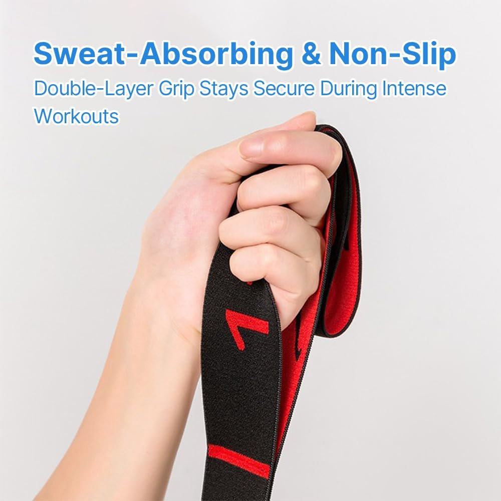 Yoga Stretch Strap with 12 Loops - Adjustable Resistance Bands for Women, Multi-Loop Stretching Band for Yoga, Pilates, Dance, Gymnastics & Physical Therapy - Blue image number 2