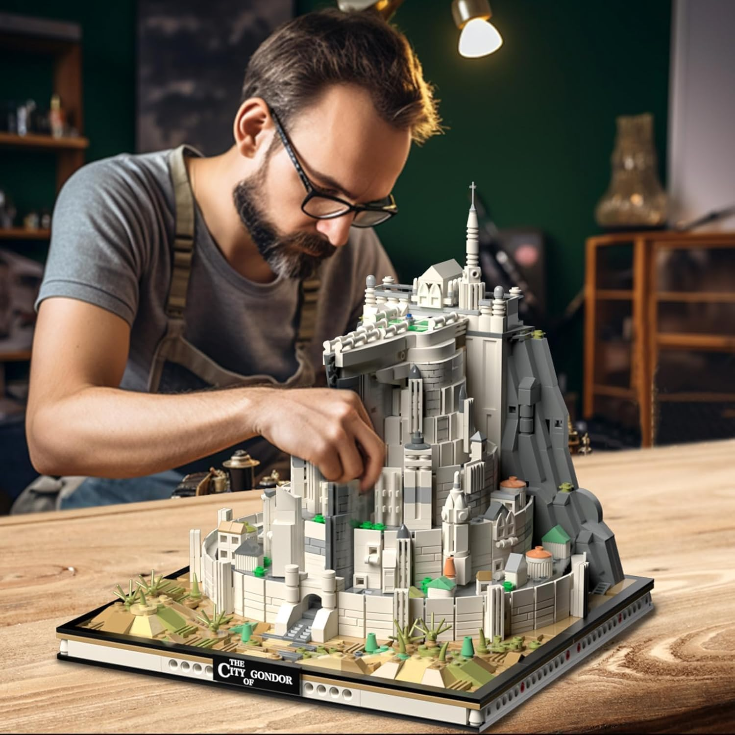 Ideas Castle Architecture Mini Building Block Set with Light, MOC STEM Building the City Lord Set for Adult Film Fans,Stem Christmas Birthday Gift Toy for Boy and Girl Kids 8-14 1680PCS image number 1