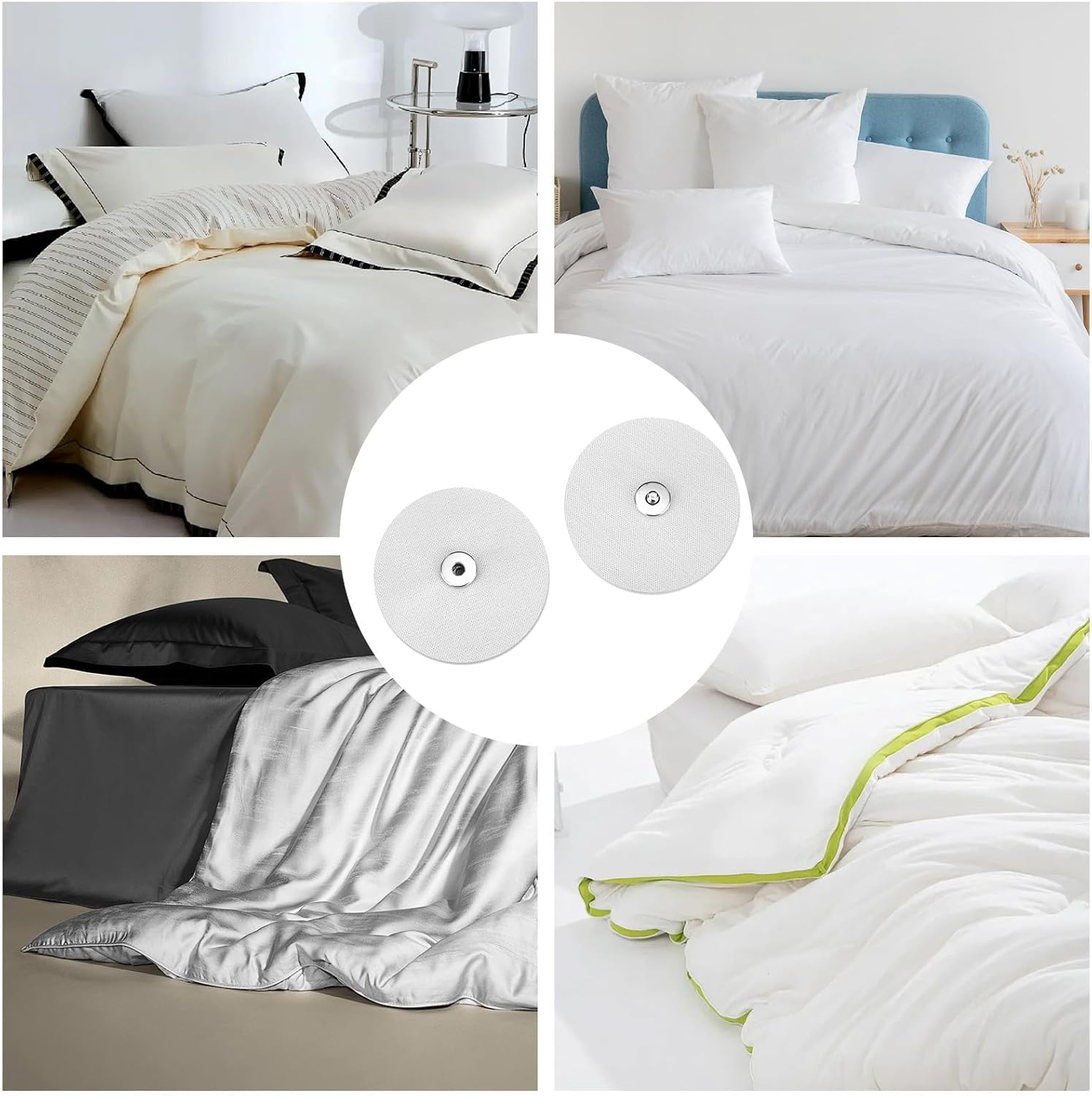 Duvet Snaps to Hold Comforter, Metal Duvet Clips Duvet Fasteners Iron on Duvet Snaps Comforter Fasteners Prevent Duvet from Shifting in the Quilt Cover (15) image number 5