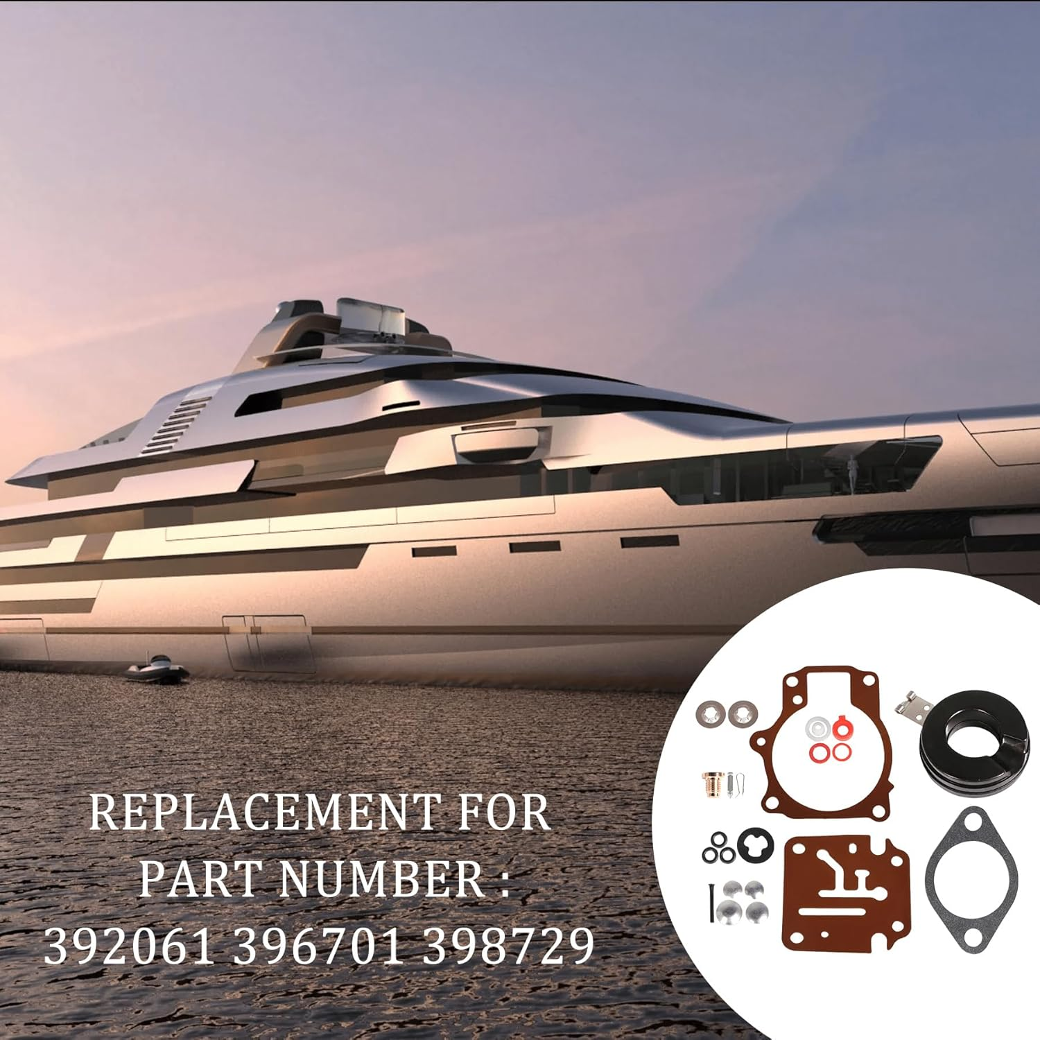 3 X Carburetor Carb Rebuild Repair Kits and Float Fit for Johnson Evinrude 396701 65 70 75 HP image number 2