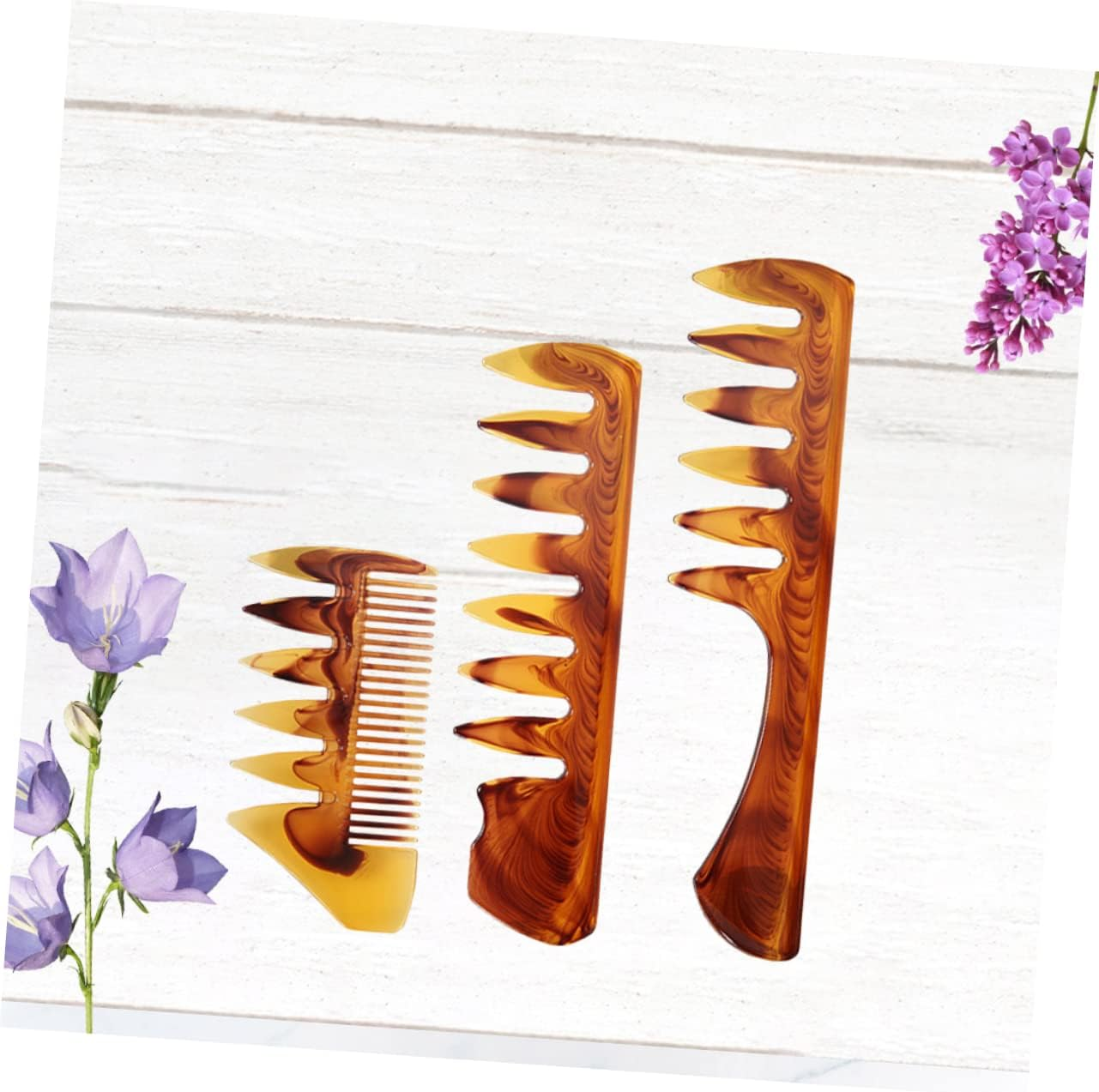 PLAFOPE 3Pcs Professional Hair Spray Comb Man Hair Comb Massage Function for Styling image number 2